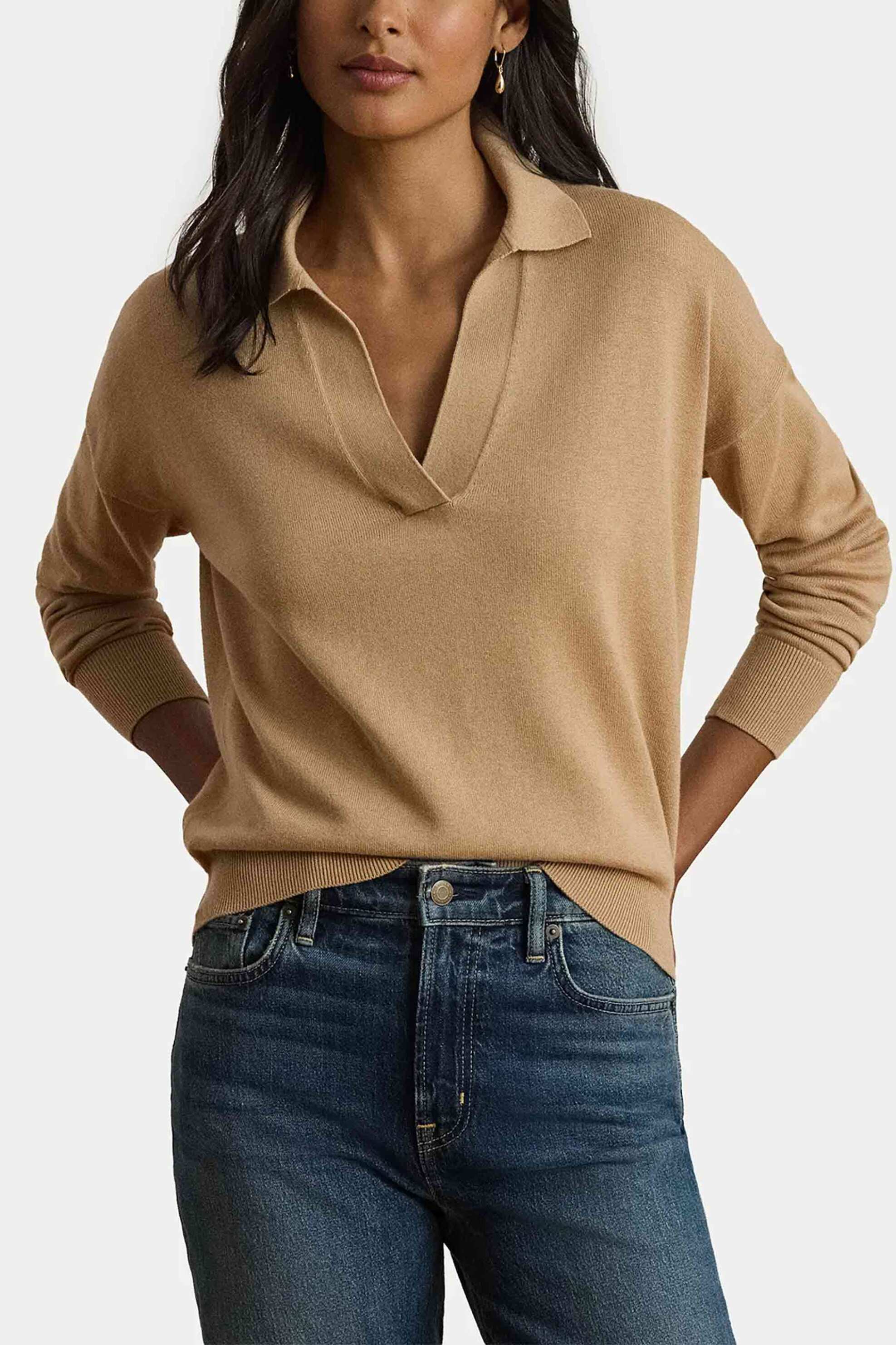 Lauren Ralph Lauren γυναικεία μπλούζα πλεκτή με πόλο γιακά