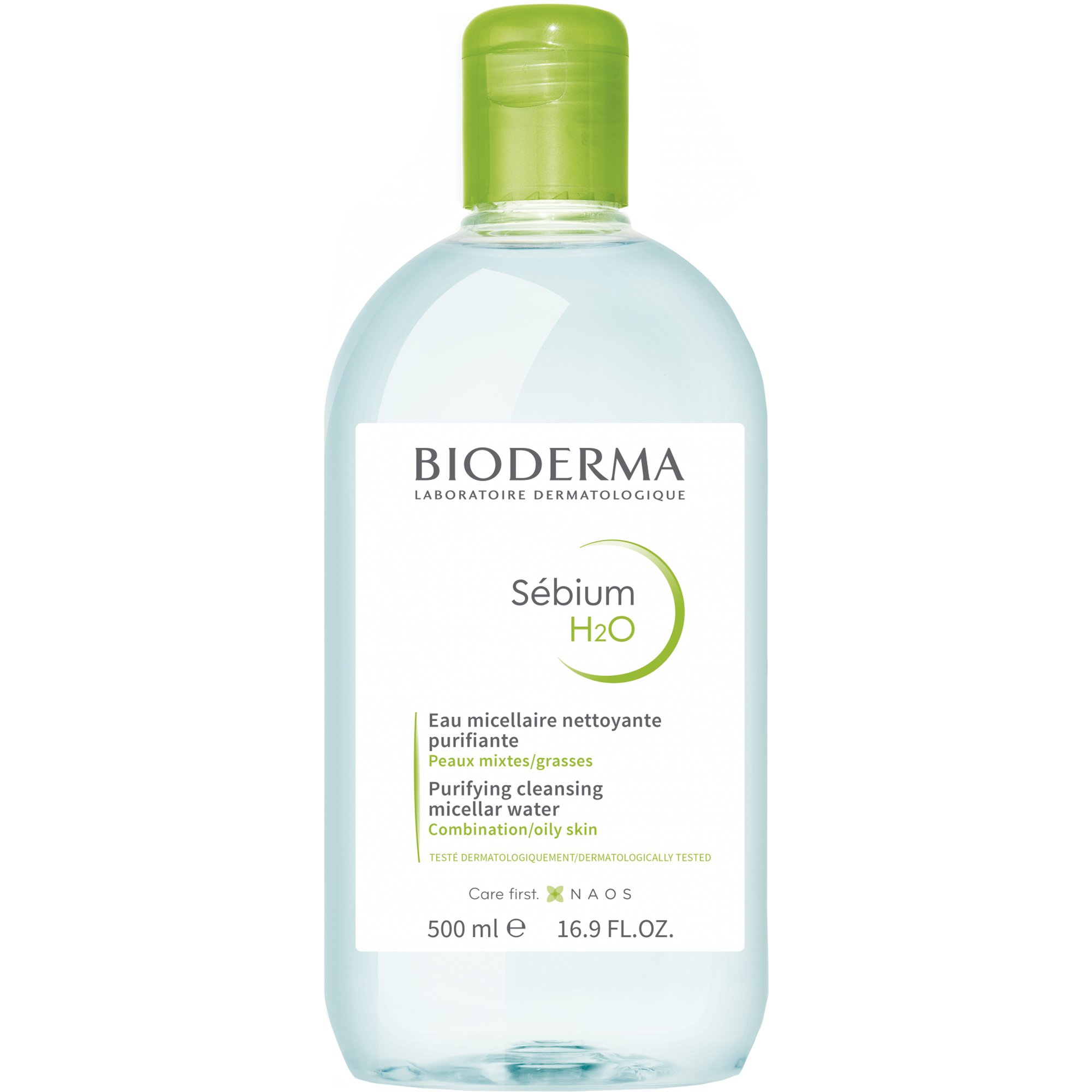 Bioderma Micellar Water Sebium H2O Purifying Cleansing Oily Skin Νερό Καθαρισμού & Ντεμακιγιάζ Προσώπου & Ματιών, Κατάλληλο για Μικτό & Λιπαρό Δέρμα 500ml