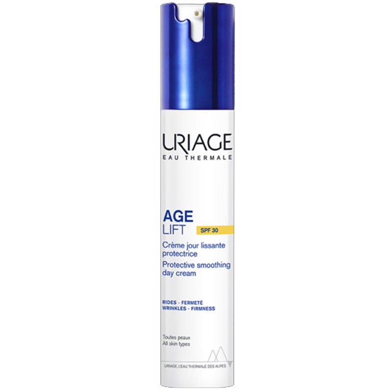 Uriage Age Lift Protective Smoothing Day Cream Spf30 Αντιρυτιδική, Αντηλιακή Κρέμα Προσώπου Ημέρας Υψηλής Προστασίας για Σφριγηλότητα & Προστασία από τη Φωτογήρανση, Κατάλληλη για Όλους τους Τύπους Επιδερμίδας 40ml