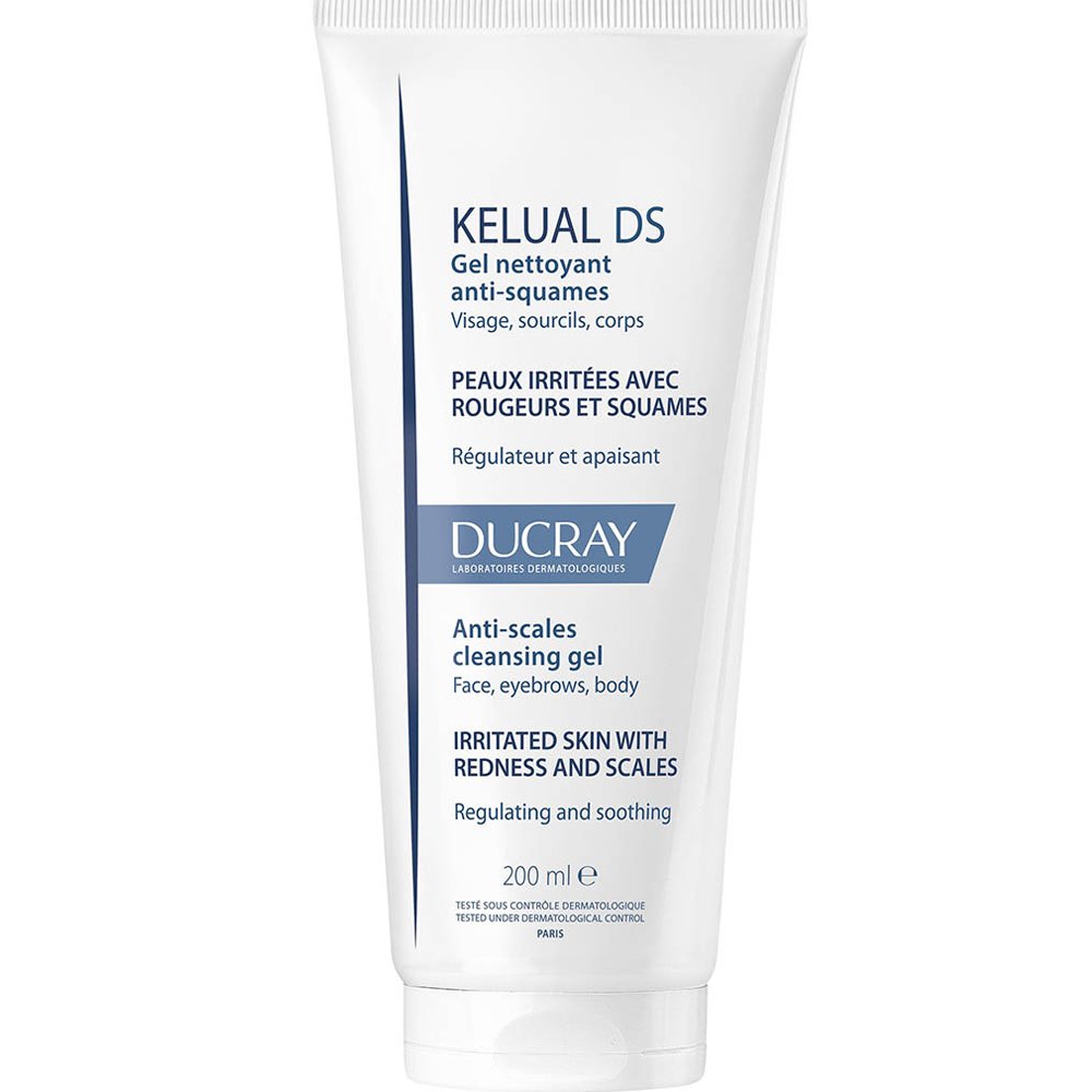 Ducray Kelual DS Anti Irritation, Anti Redness & Anti Flake Foaming Gel Αφρίζον Gel Καθαρισμού Προσώπου - Σώματος Κατά των Λεπιών & Νιφάδων, Μειώνει την Ερυθρότητα, Εξυγιαίνει & Καταπραΰνει από τον Κνησμό 200ml
