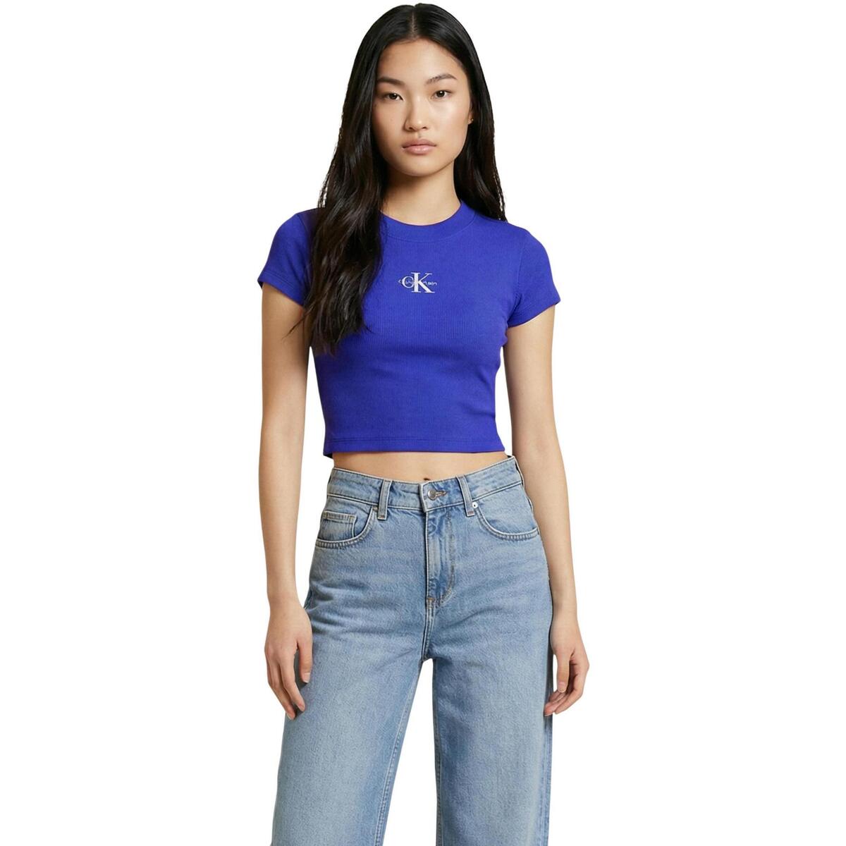 T-shirt με κοντά μανίκια Calvin Klein Jeans MONOGRAM BABY TEE LV047AB802