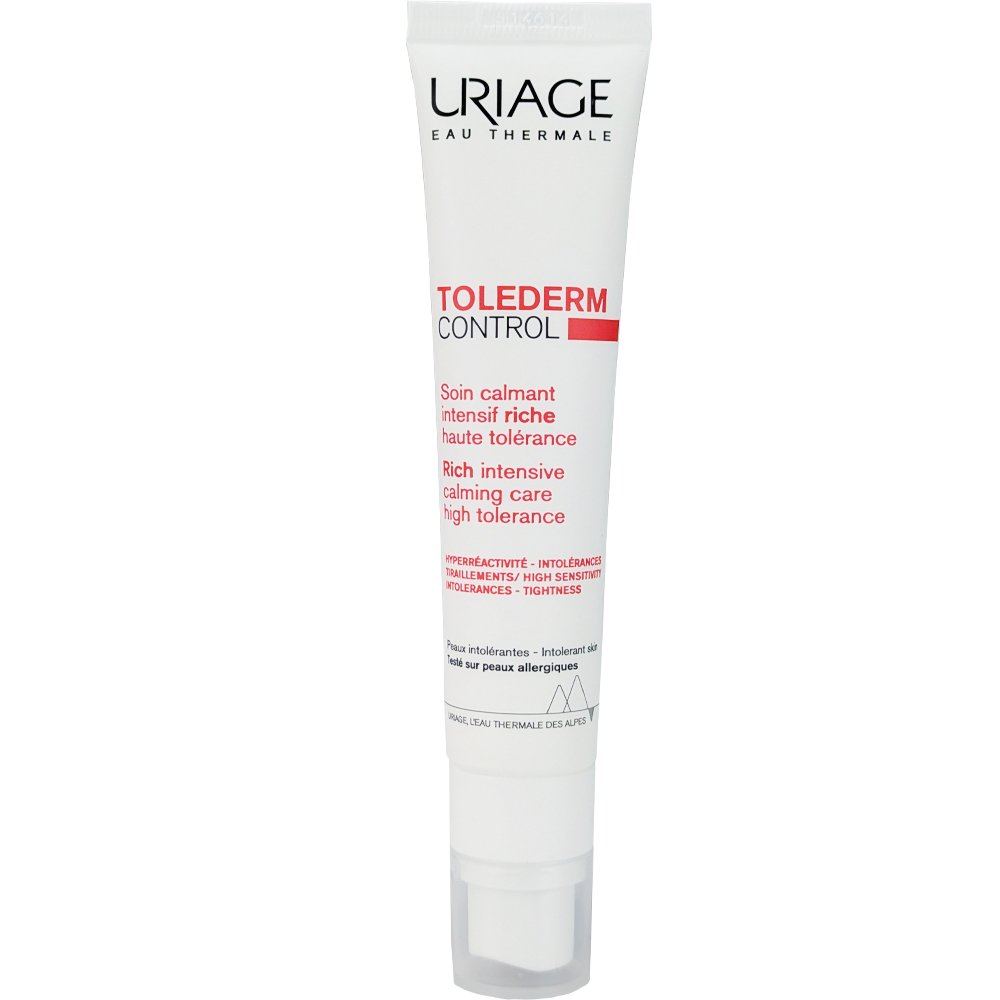 Uriage Tolederm Control Rich Intensive Calming Care High Tolerance Cream Καταπραϋντική Κρέμα Προσώπου Πλούσιας Υφής για Ευαίσθητα, Αλλεργικά & Δυσανεκτικά Δέρματα 40ml