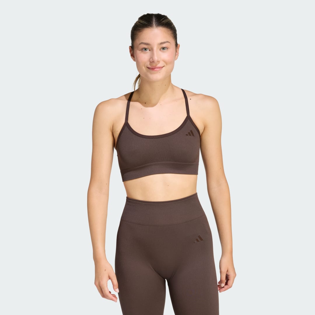 Πλεκτό αθλητικό bra ελαφριάς υποστήριξης Workout Essentials