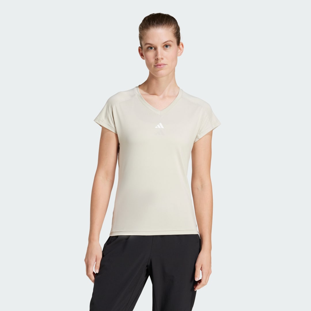 AEROREADY Train Essentials Minimal Branding V-Neck Tee