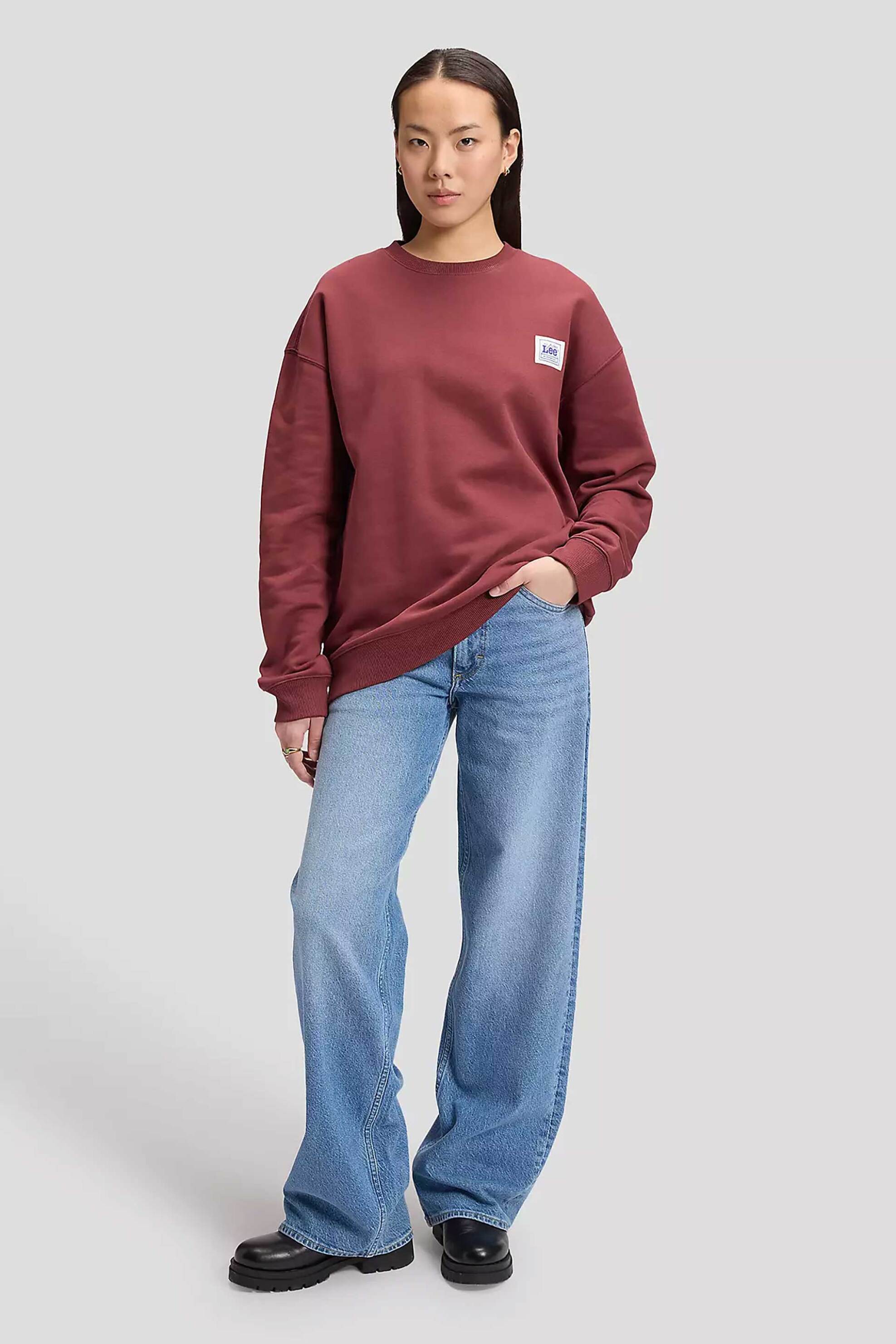 Lee® γυναικείο τζιν παντελόνι πεντάτσεπο Loose Straight Fit "Rider"