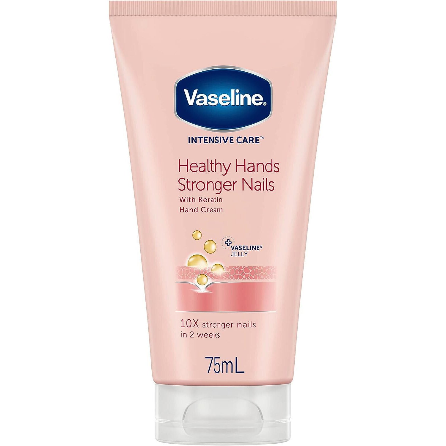 Vaseline Intensive Care Healthy Hands Stronger Nails Cream Θρεπτική & Επανορθωτική Κρέμα Χεριών - Νυχιών 75ml