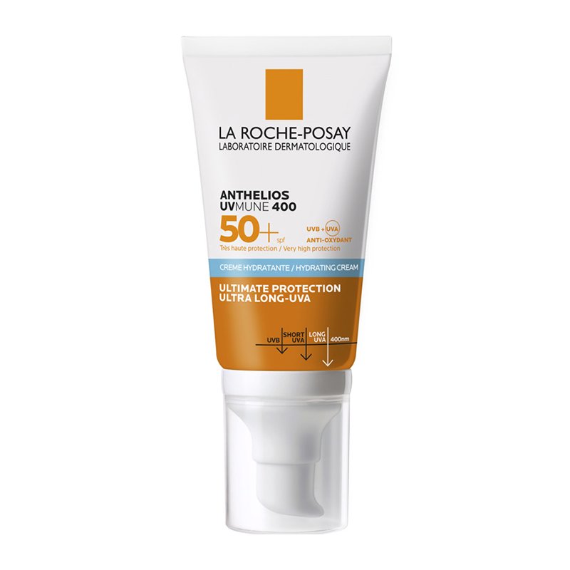 La Roche Posay Anthelios UVMune 400 Hydrating Sun Cream Spf50+, Αντηλιακή Ενυδατική Κρέμα Προσώπου Πολυ Υψηλής Προστασίας 50ml