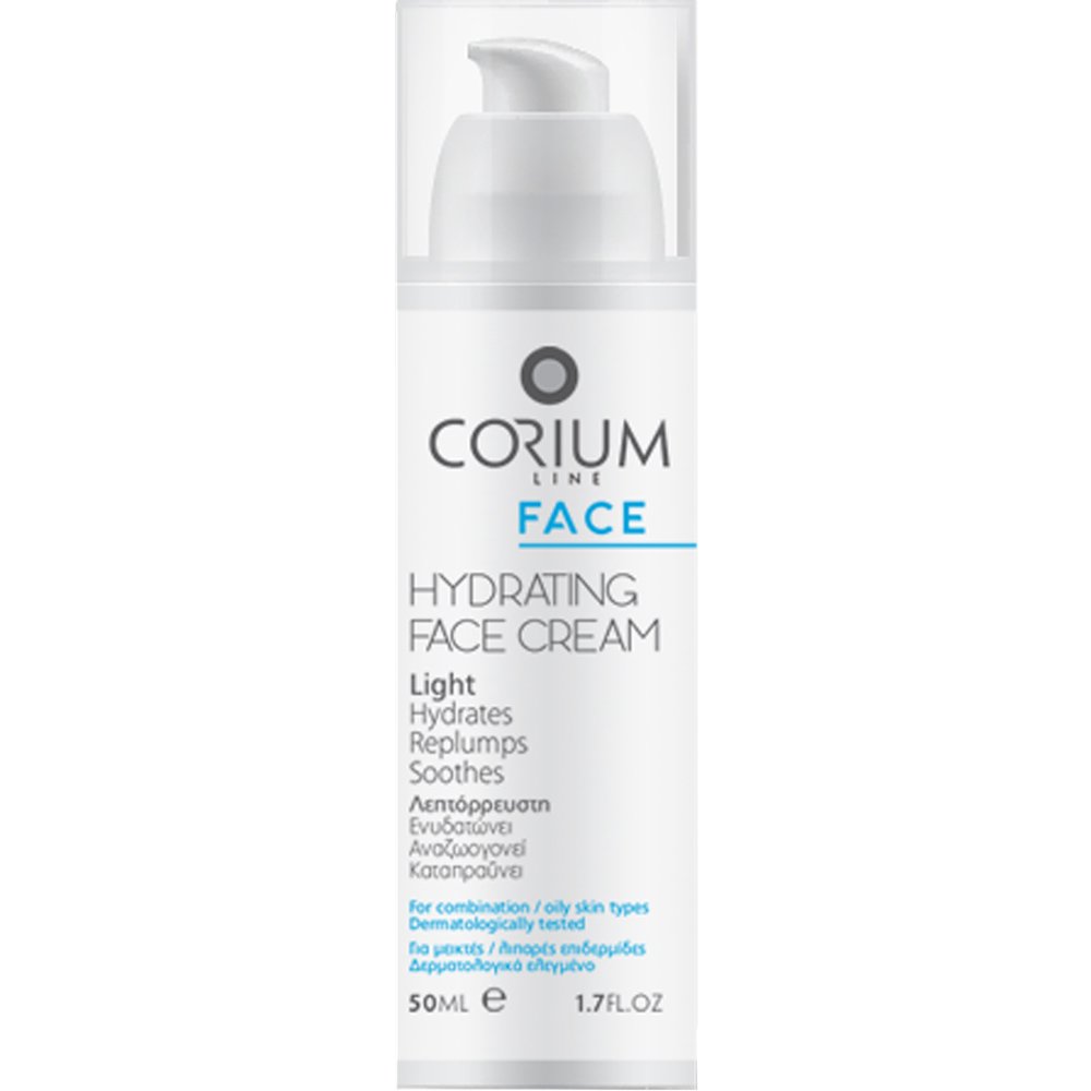 Corium Line Light Hydrating Face Cream Ενυδατική Κρέμα Προσώπου για Λιπαρές & Μικτές Επιδερμίδες 50ml