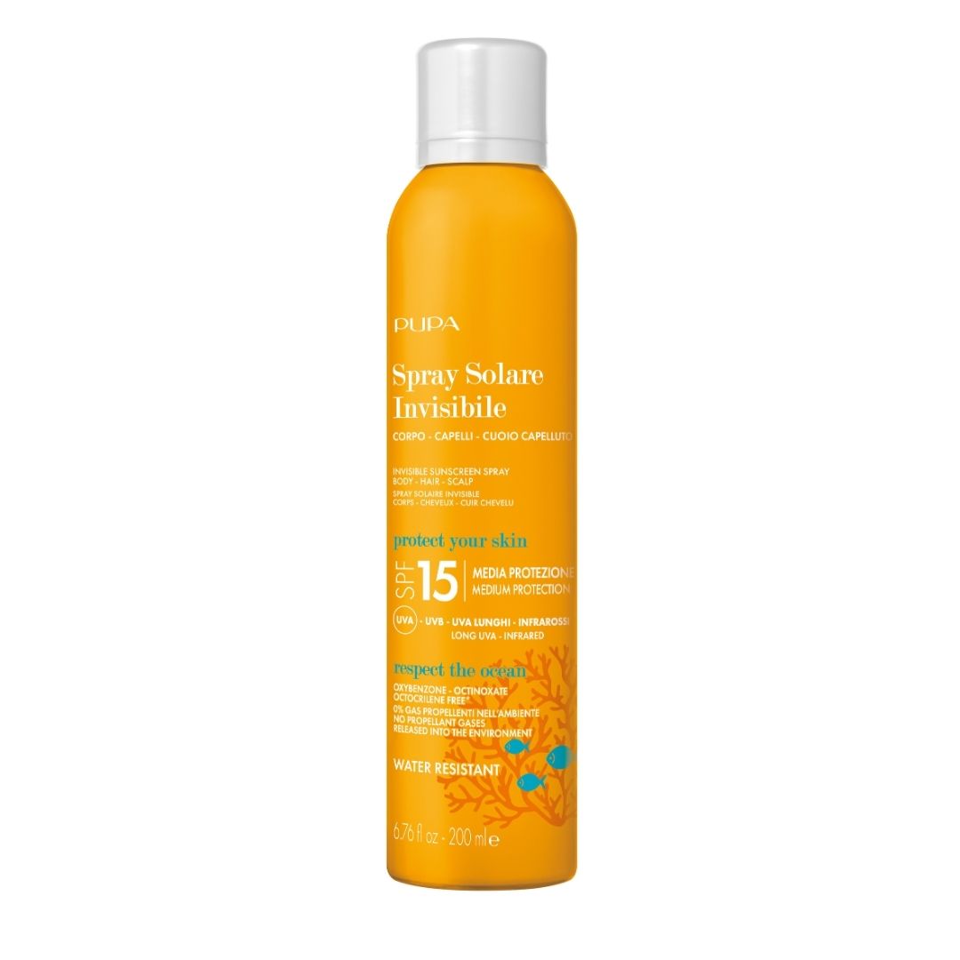 Invisible Sunscreen Spray Body-Hair-Scalp SPF15 200ml