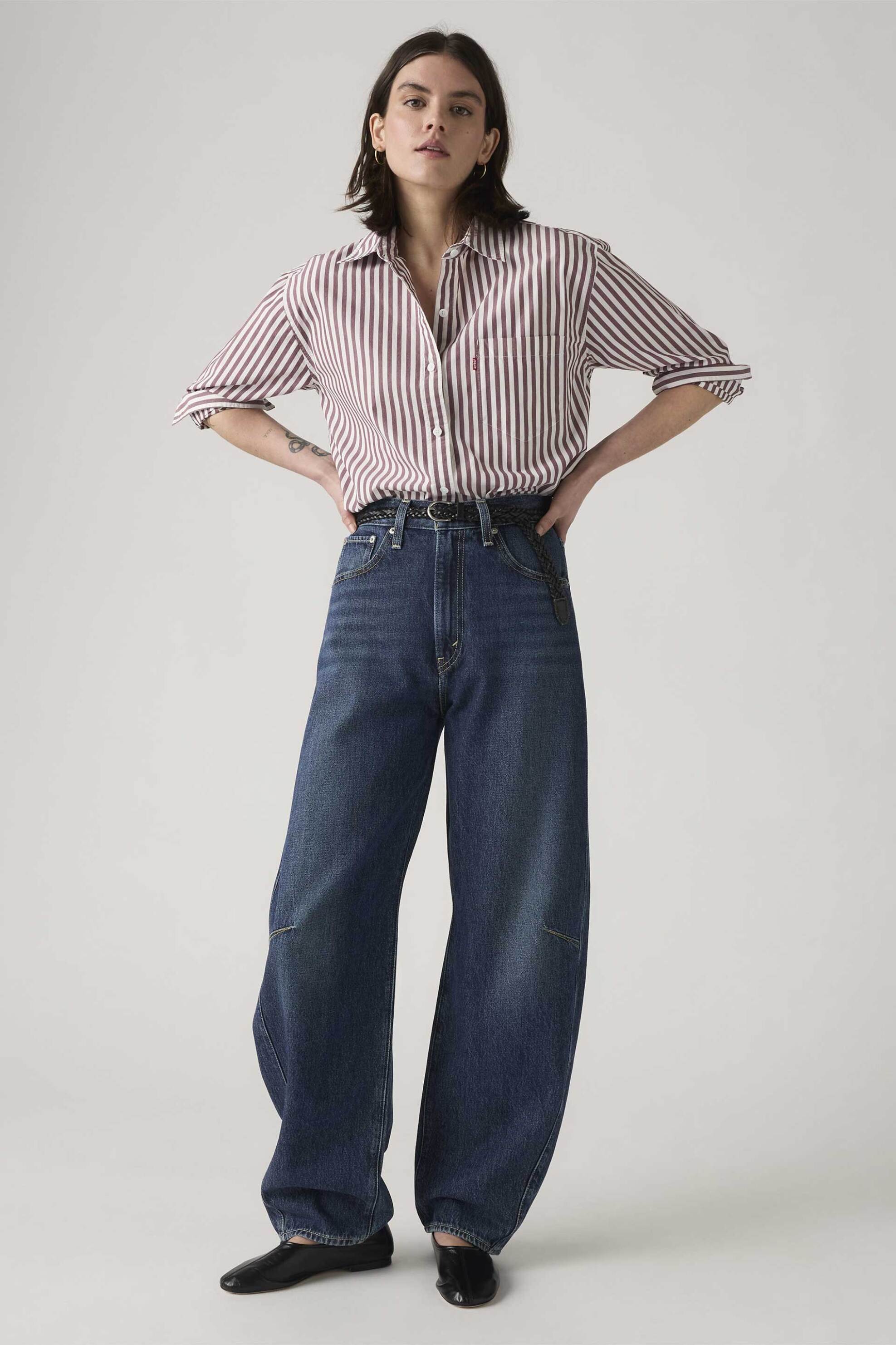 Levi's® γυναικείο ψηλόμεσο τζιν παντελόνι πεντάτσεπο Barrel Fit "Cinch"
