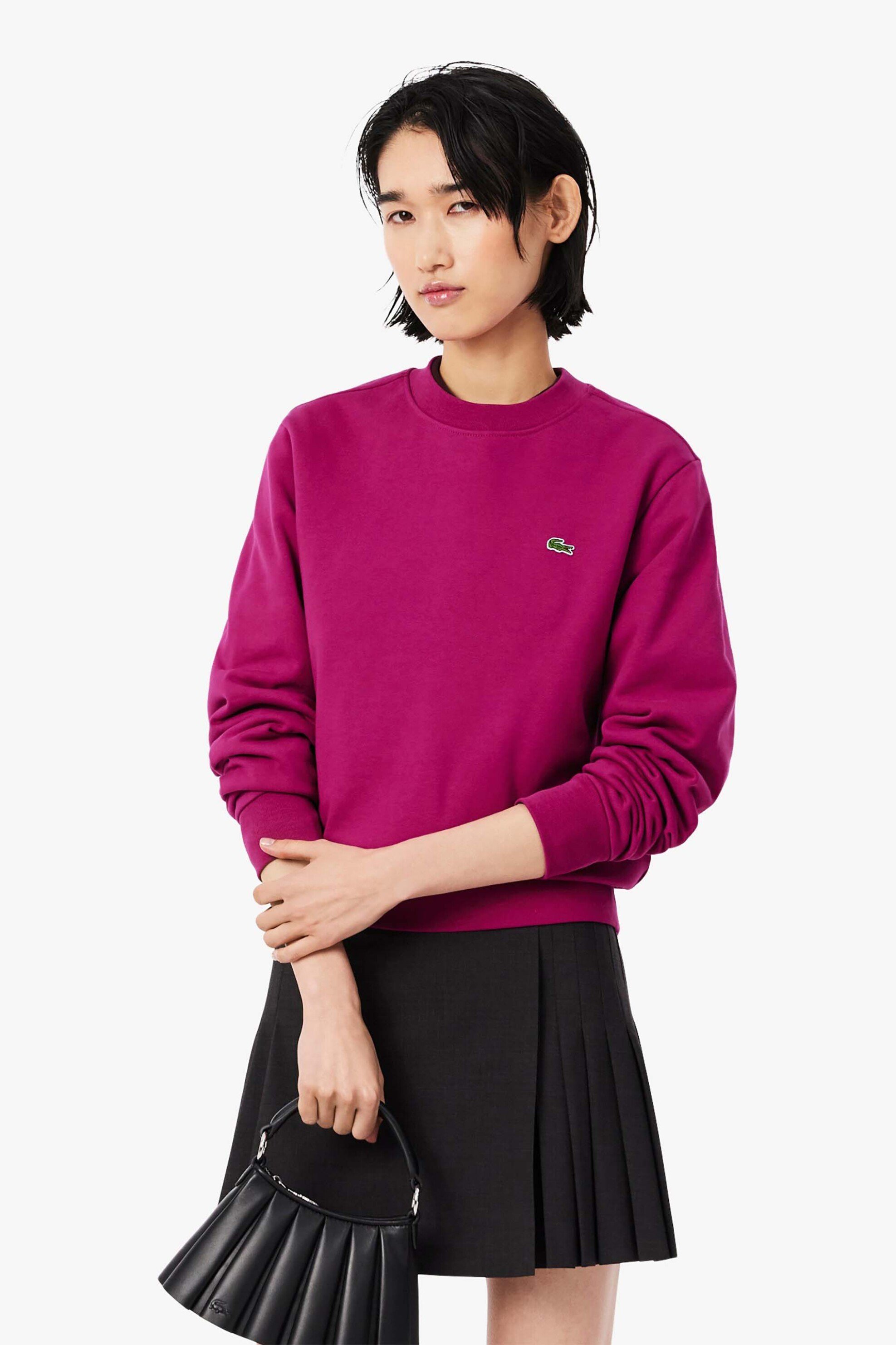 Lacoste γυναικεία μπλούζα φούτερ με κεντημένο λογότυπο Relaxed Fit