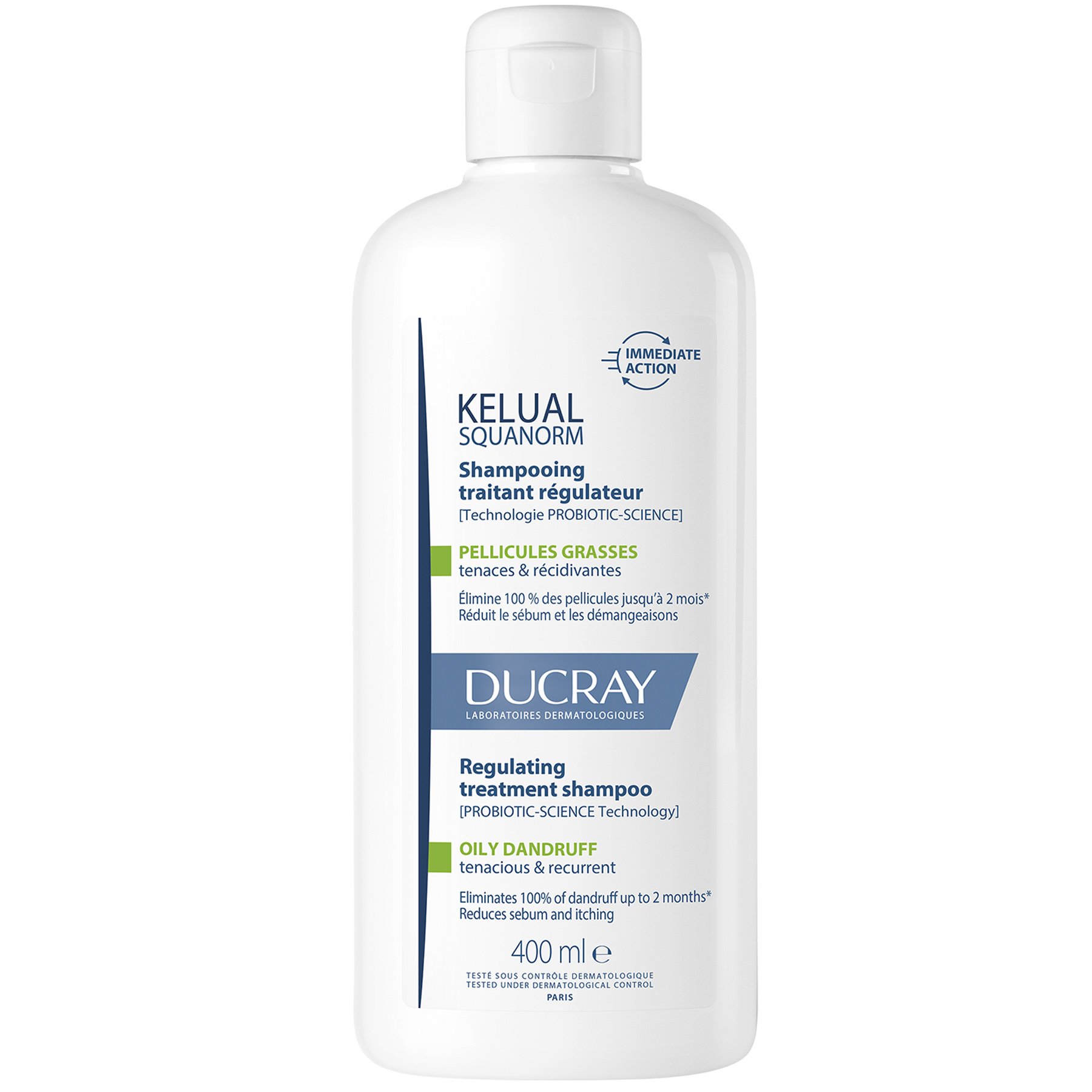 Ducray Kelual Squanorm Regulating Treatment Shampoo Oily Dandruff Σαμπουάν Θεραπείας Κατάλληλο για την Λιπαρή Πιτυρίδα 400ml