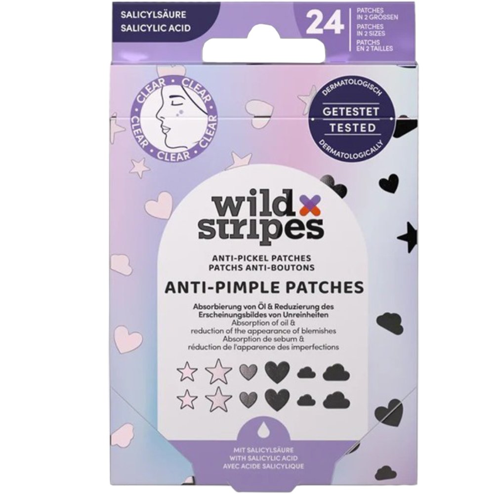 Wild Stripes Clear Anti-Pimple Patches Επιθέματα για Κάλυψη & Προστασία του Δέρματος από Ορατά Σπυράκια με Σαλικυλικό Οξύ 24 Τεμάχια