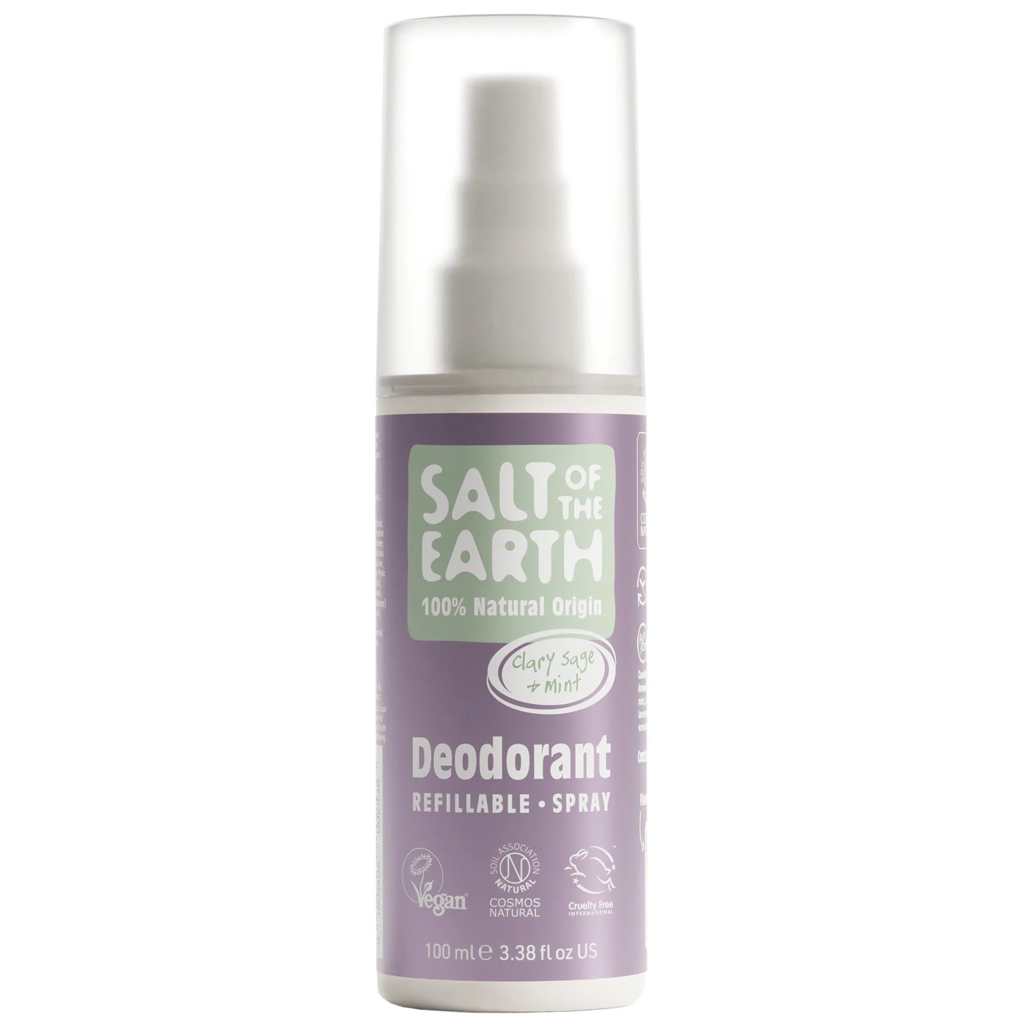Salt of the Earth Deodorant Spray Αποσμητικό Σπρέι Φυσικής Προέλευσης με Άρωμα Φασκόμηλο & Μέντα 100ml - Carly Sage & Mint