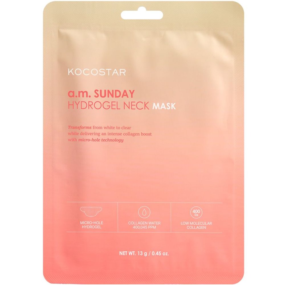 Kocostar A.M. Sunday Hydrogel Neck Mask Μάσκα Λαιμού Υδρογέλης με Θαλάσσιο Κολλαγόνο για Βαθιά Ενυδάτωση & Θρέψη 13g