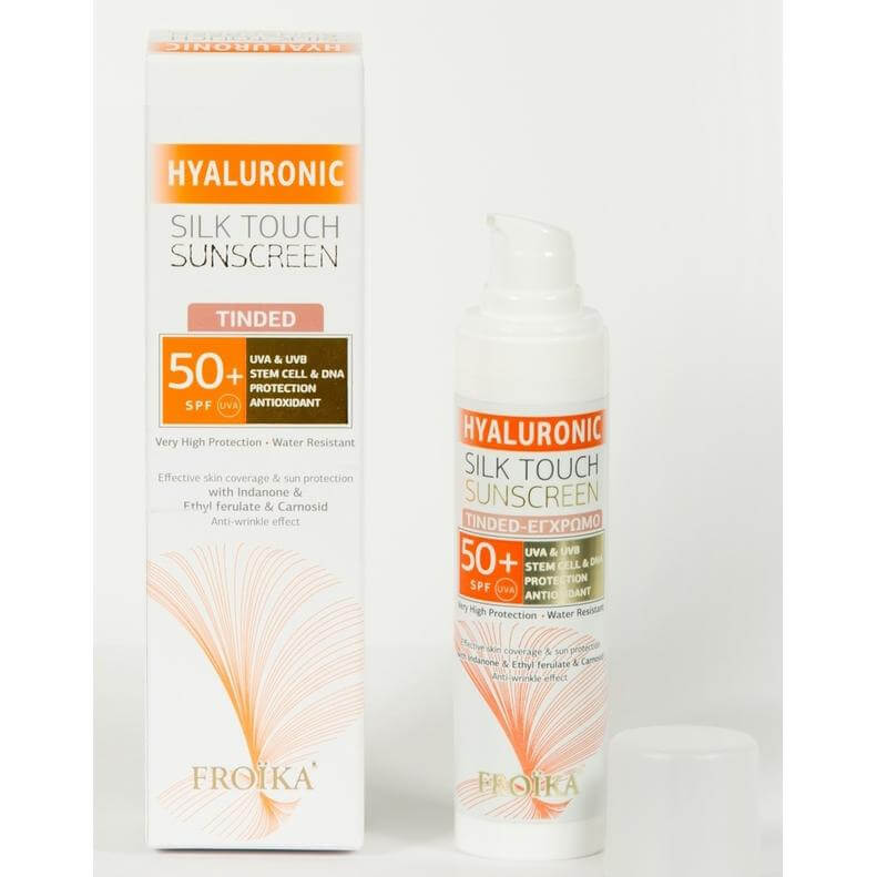 Froika Hyaluronic Silk Touch Sunscreen Tinted Spf50+ Έγχρωμη Αντηλιακή Κρέμα Προσώπου Με Υαλουρονικό 40ml