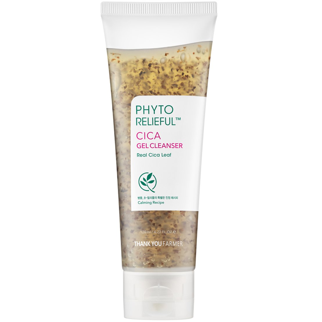 Thank You Farmer Rhyto Relieful Cica Gel Cleanser Καταπραϋντικό Καθαριστικό Gel που Ρυθμίζει το pH με Αποξηραμένα Φύλλα Υδροκοτύλης 120ml