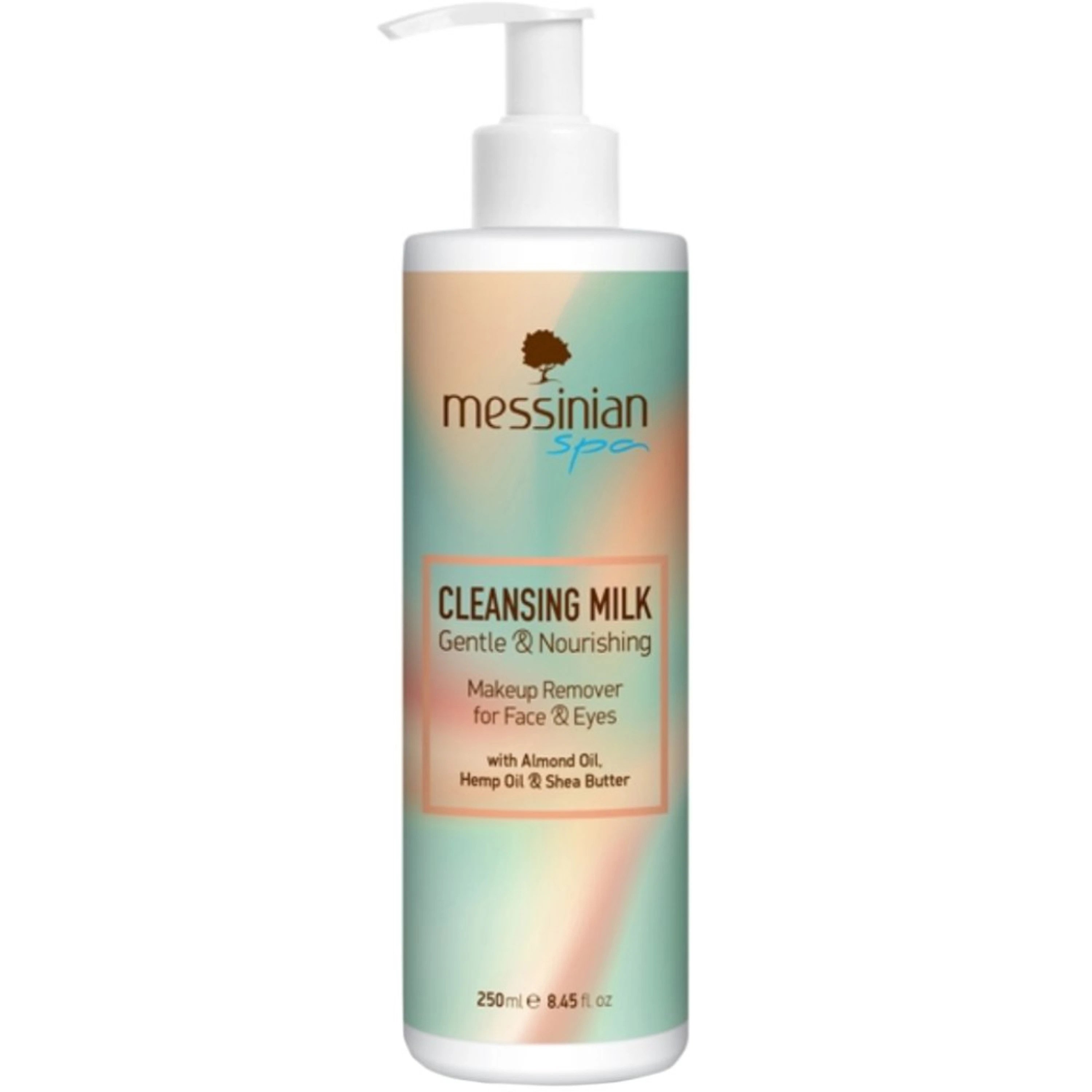 Messinian Spa Gentle & Nourishing Cleansing Milk For Face & Eyes Γαλάκτωμα Προσώπου Καθαρισμού & Ντεμακιγιάζ με Αντλία 250ml