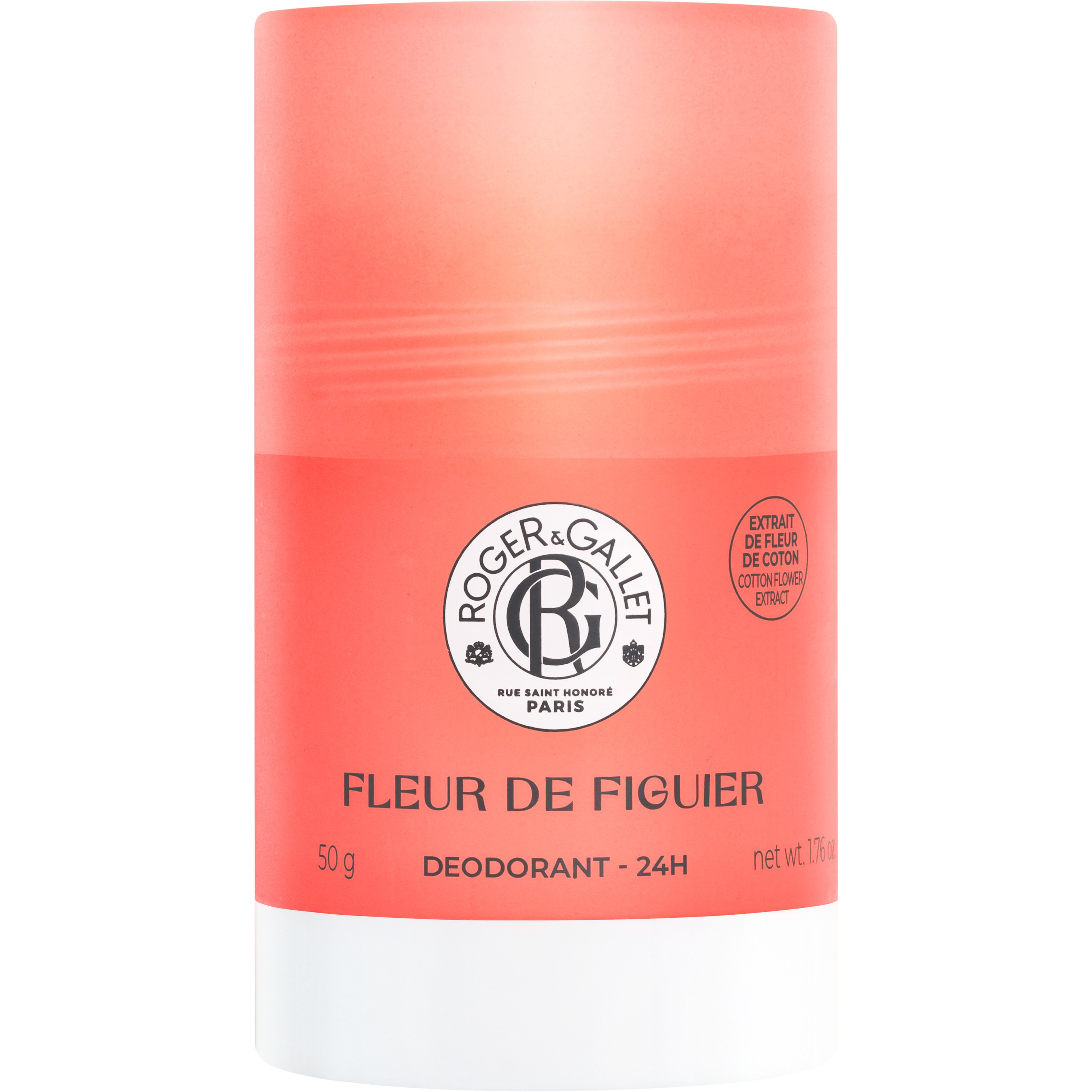 Roger & Gallet Fleur De Figuer 24h Deodorant Stick Ενυδατικό Αποσμητικό Στικ Εμπλουτισμένο με Φυσικό Εκχύλισμα Σύκου & Λουλουδιών Βαμβακιού 50g