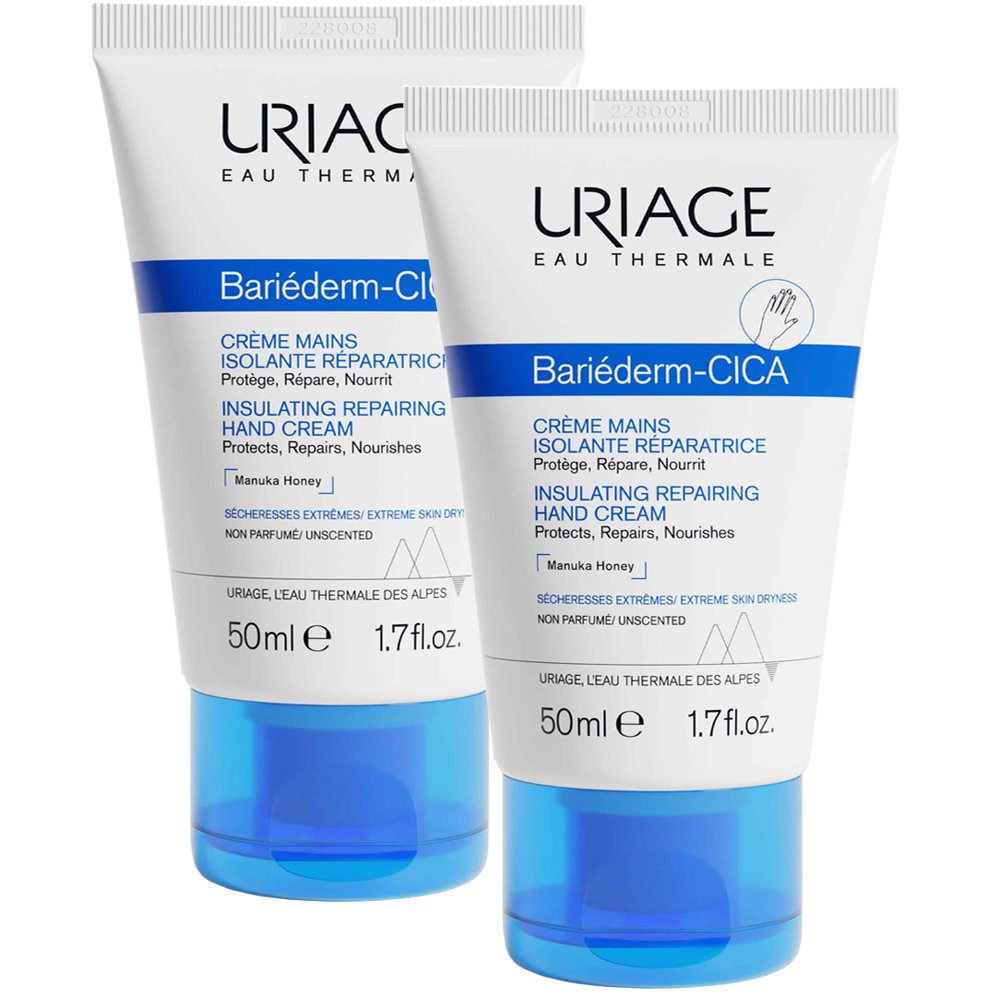 Uriage Promo Bariederm Cica Insulating Repairing Hand Cream Μονωτική & Αναπλαστική Κρέμα Χεριών για Πολύ Ξηρές Επιδερμίδες 100ml (2x50ml)