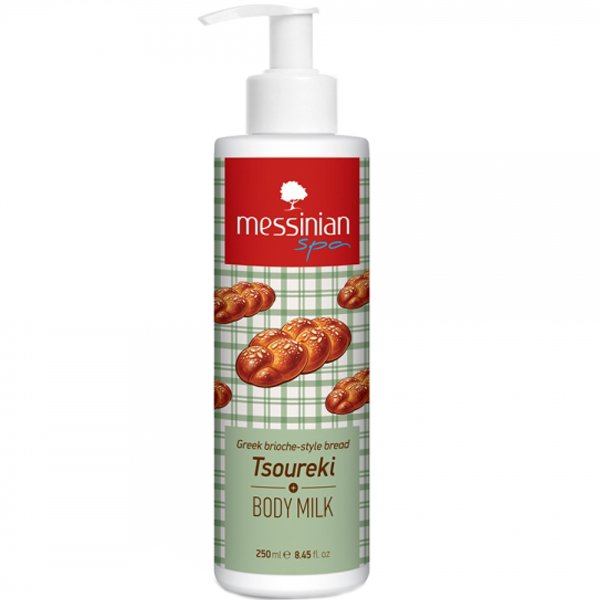 Messinian Spa Tsoureki Body Milk Ενυδατικό Γαλάκτωμα Σώματος με Εορταστικό Άρωμα Τσουρέκι, με Αντλία 250ml
