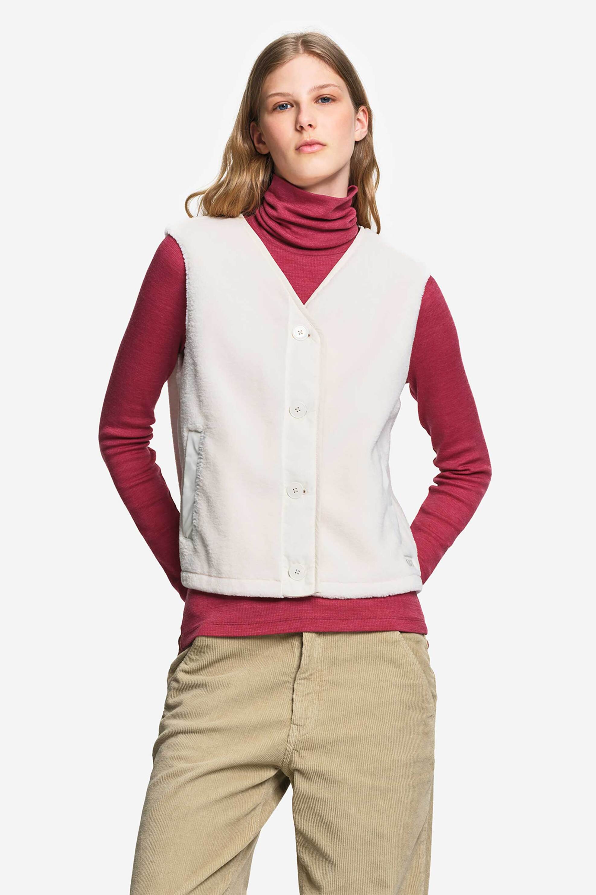 Aigle γυναικείο αμάνικο jacket fleece με κουμπιά