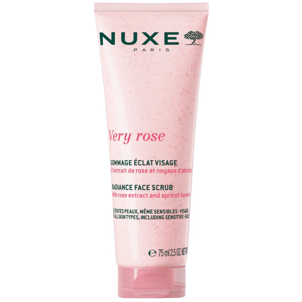 Nuxe Very Rose Radiance Face Scrub Αναζωογονητικό Scrub Προσώπου για Λάμψη με Εκχύλισμα Ρόδου & Λεπτούς Κόκκους απο Κουκούτσι Βερίκοκου για κάθε Τύπο Επιδερμίδας Ακόμα & το Ευαίσθητο Δέρμα 75ml