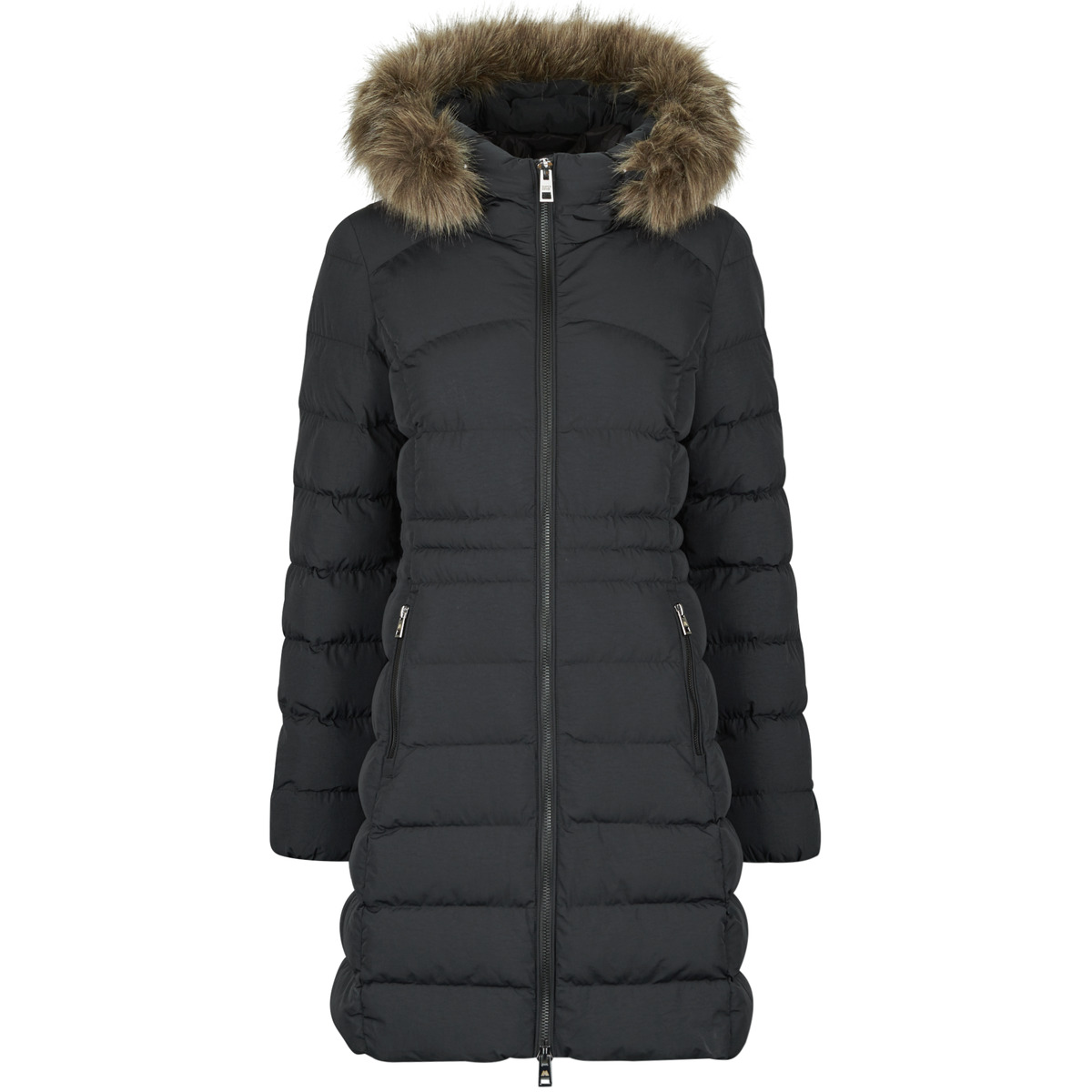 Χοντρό μπουφάν Superdry FUJI HOODED MID FAUSSE FOURRURE