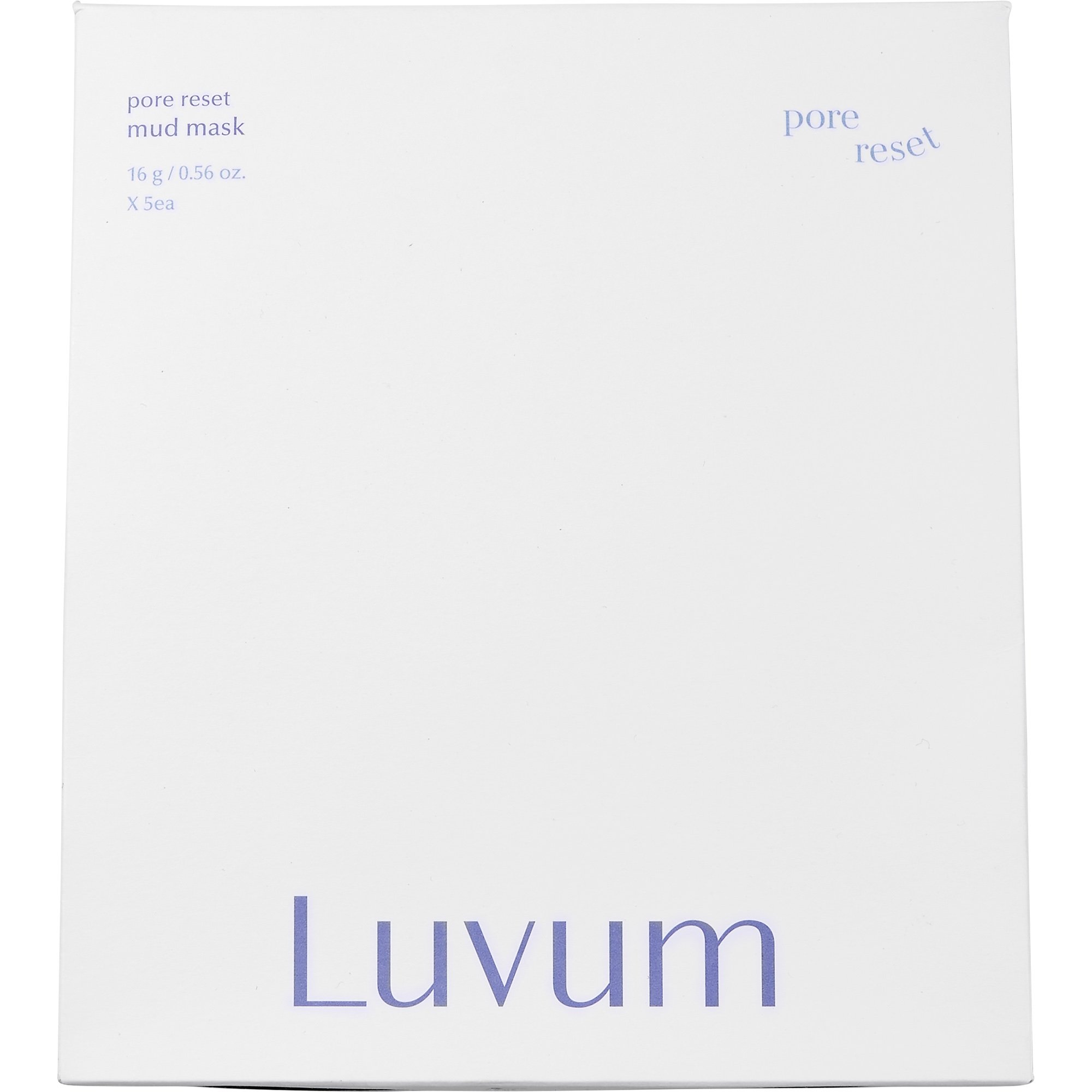 Luvum Pore Reset Mud Mask 16g x Απολεπιστική Μάσκα Προσώπου 5 Τεμάχια