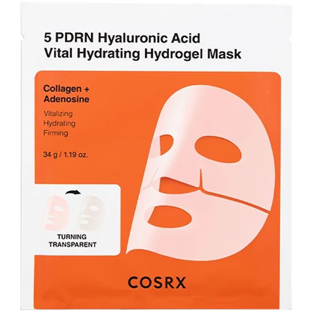 COSRX 5 PDRN Hyaluronic Acid Vital Hydrating Hydrogel Mask Αντιγηραντική Μάσκα Ανάπλασης με 5 Τύπους PDRN & 8 Υαλουρονικού Οξέως, για Λαμπερό Glass Skin Αποτέλεσμα 1 Τεμάχιο