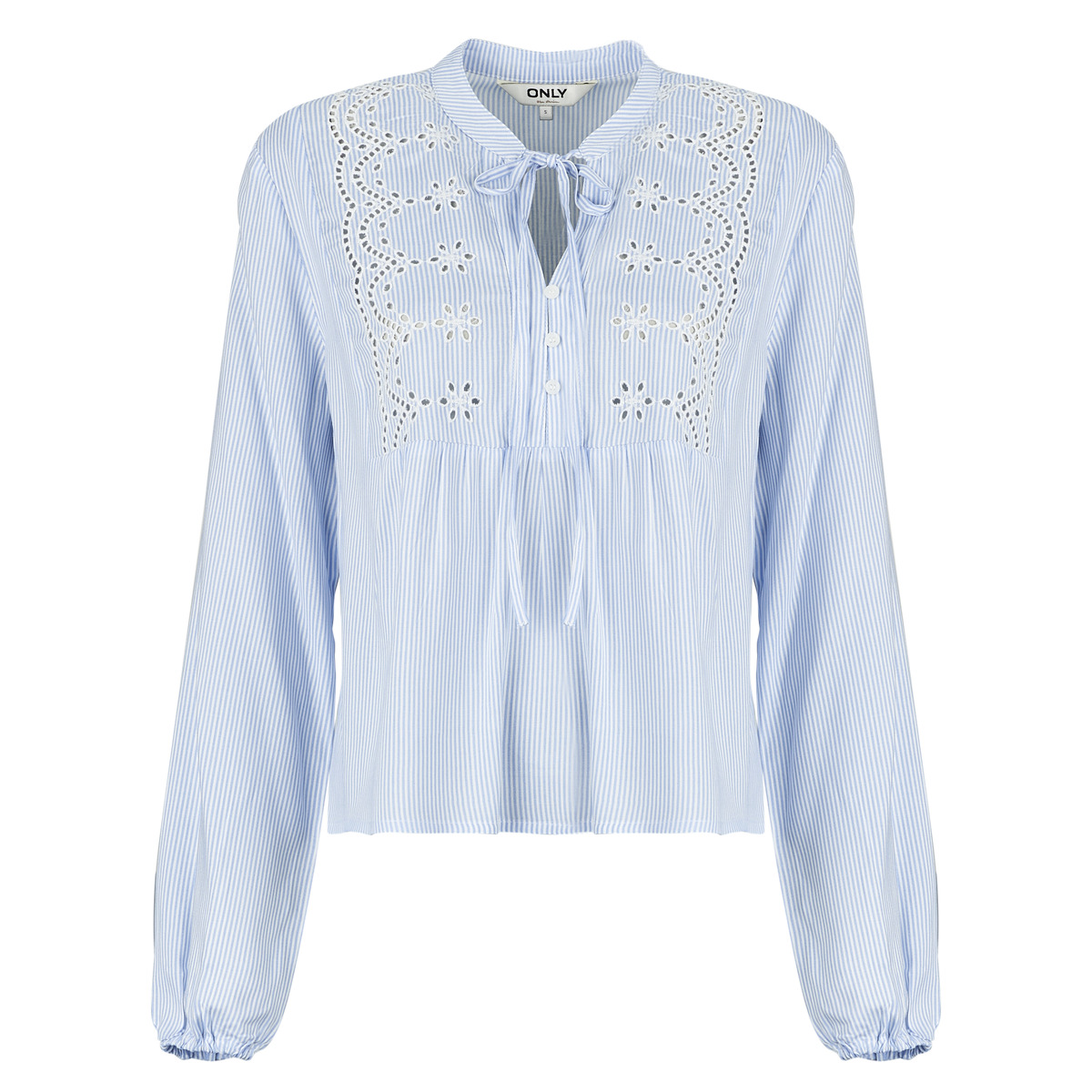Μπλούζα Only ONLLENNYO LS EMBROID V-NECK