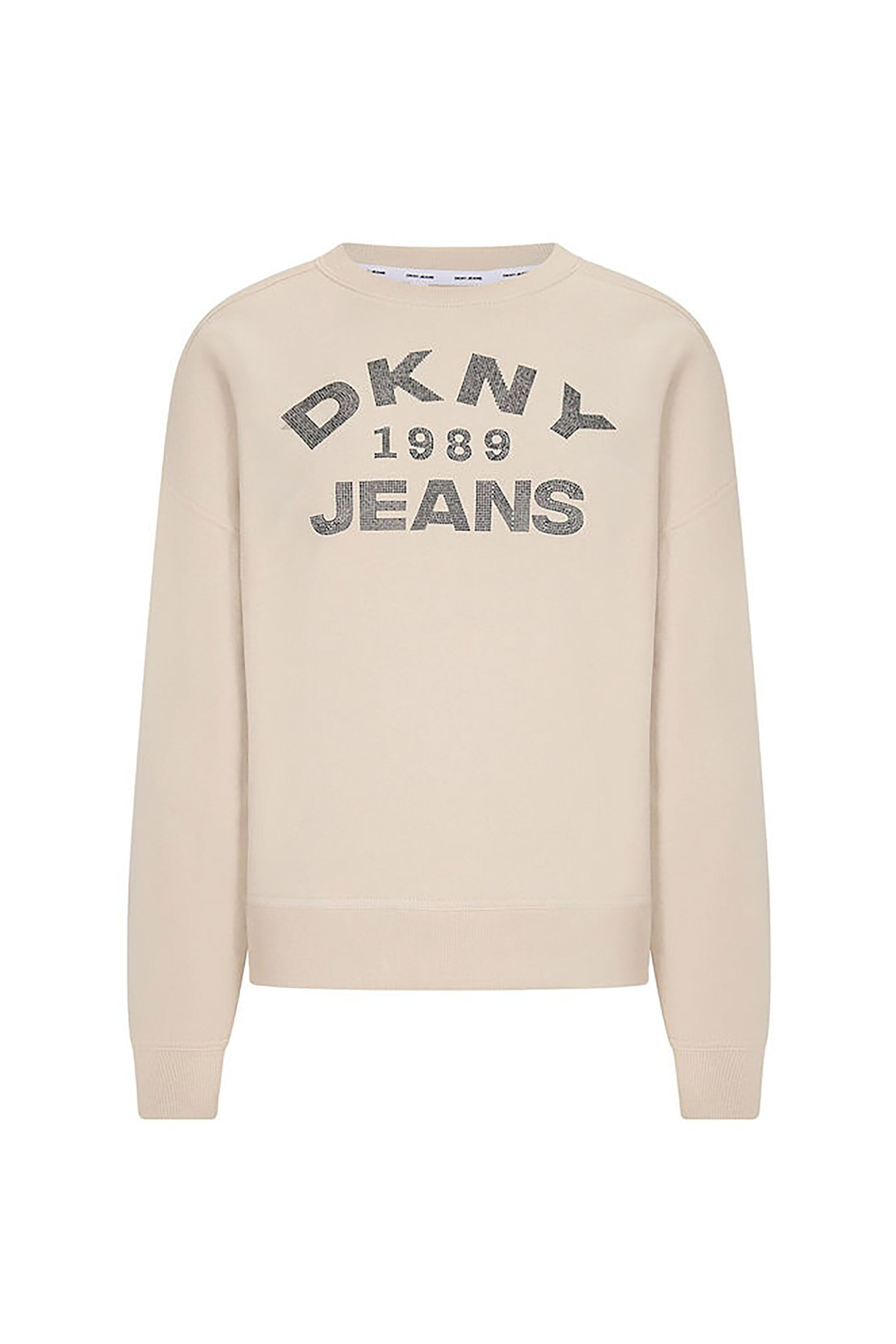 DKNY γυναικεία μπλούζα φούτερ με ανάγλυφο λογότυπο ribbed