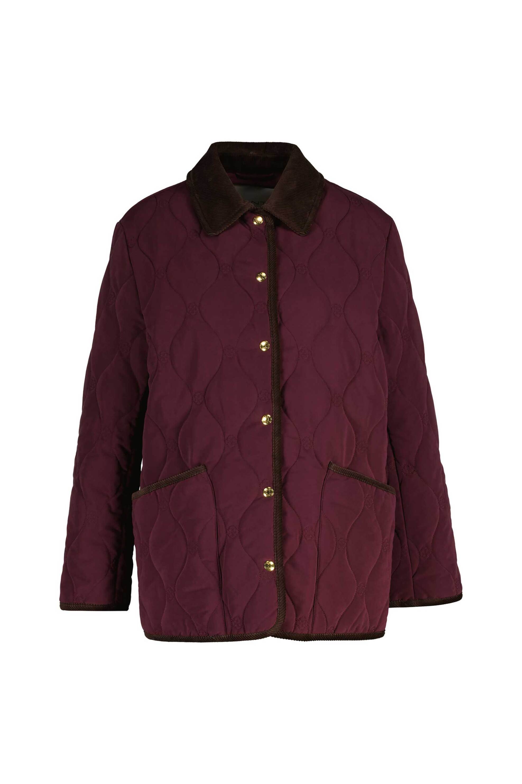 Gant γυναικείο jacket με καπιτονέ σχέδιο, all-over monogram pattern και κοτλέ trims Relaxed Fit