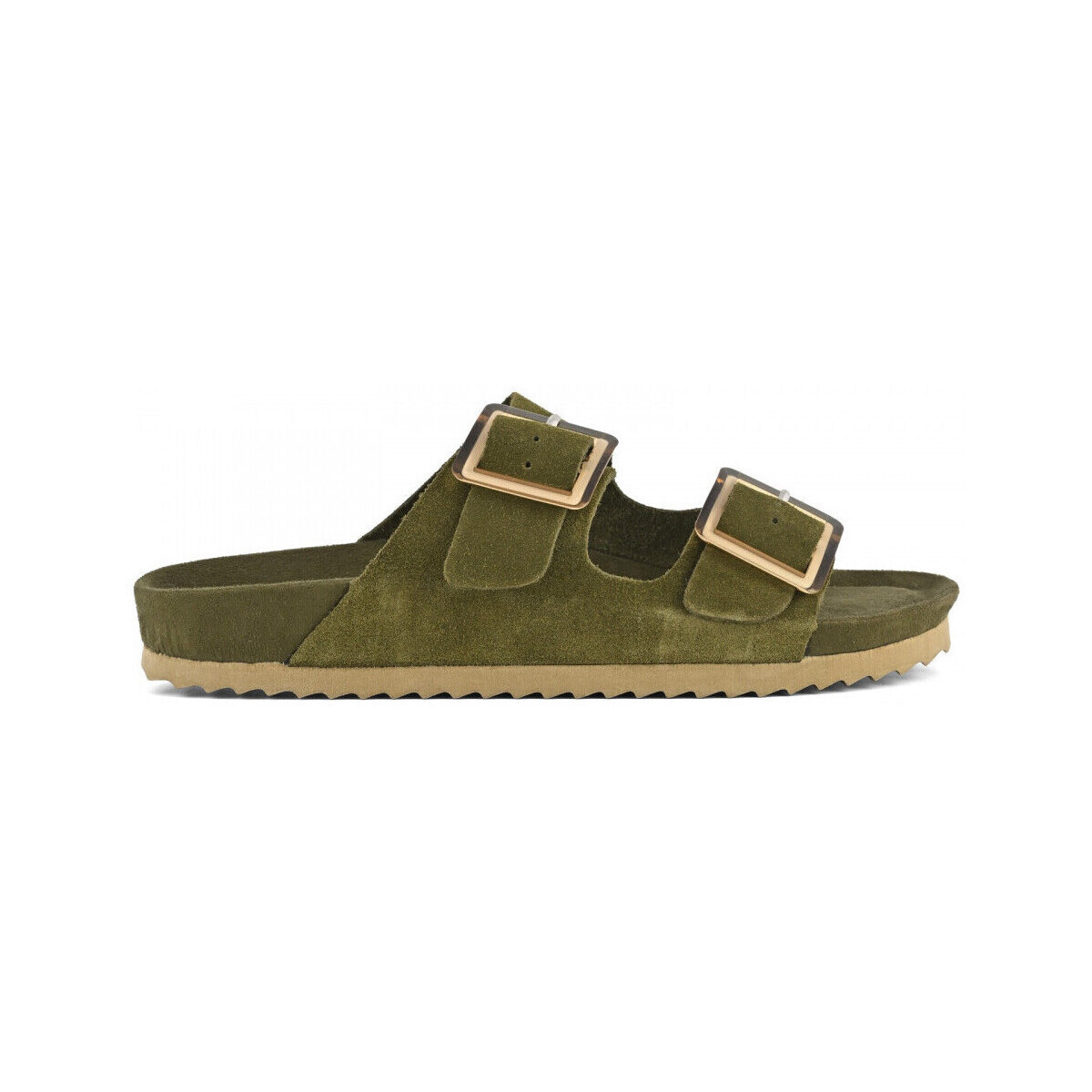 Σανδάλια Colors of California Cow suede bio with two buckles