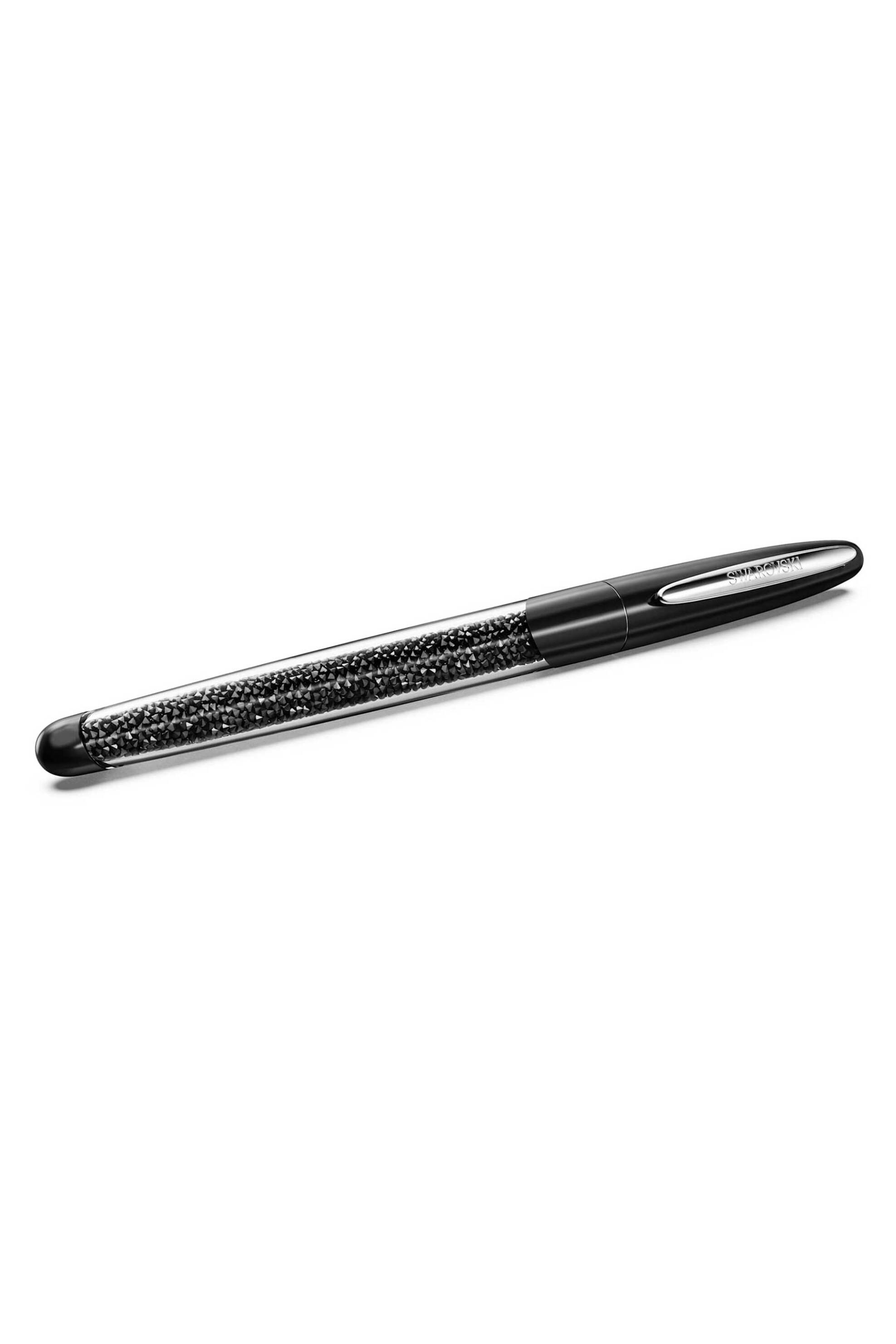 Swarovski γυναικείο στυλό rollerball μαύρο, επιμετάλλωση χρωμίου "Crystalline"