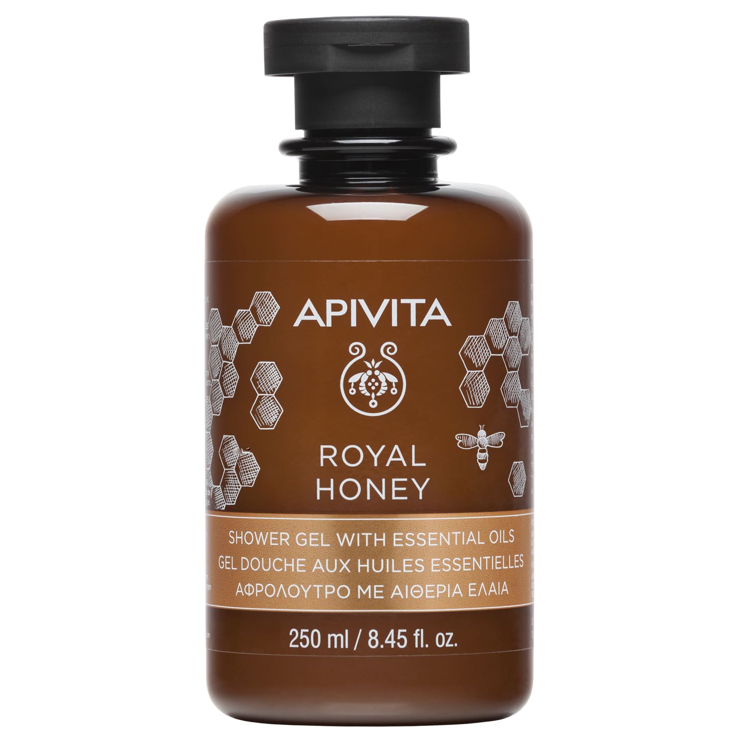 Apivita Royal Honey Shower Gel with Essential Oils Ενυδατικό Αφρόλουτρο με Αιθέρια Έλαια 250ml