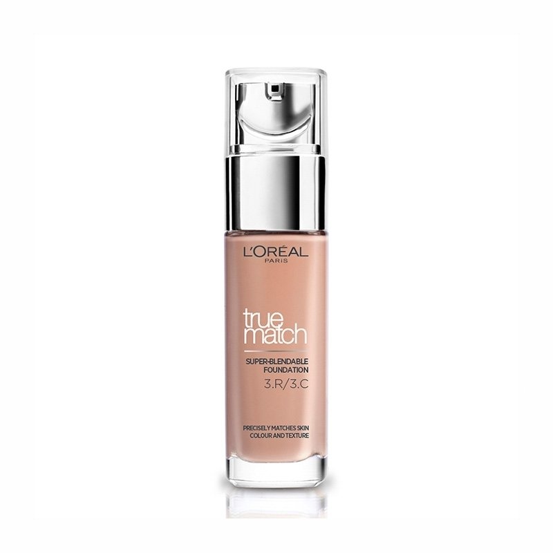 L'Oreal Paris True Match Foundation 30ml Υγρό Make up που Καλύπτει τις Ατέλειες, Περιποιείται & Φροντίζει την Επιδερμίδα - 3R Rose Beige