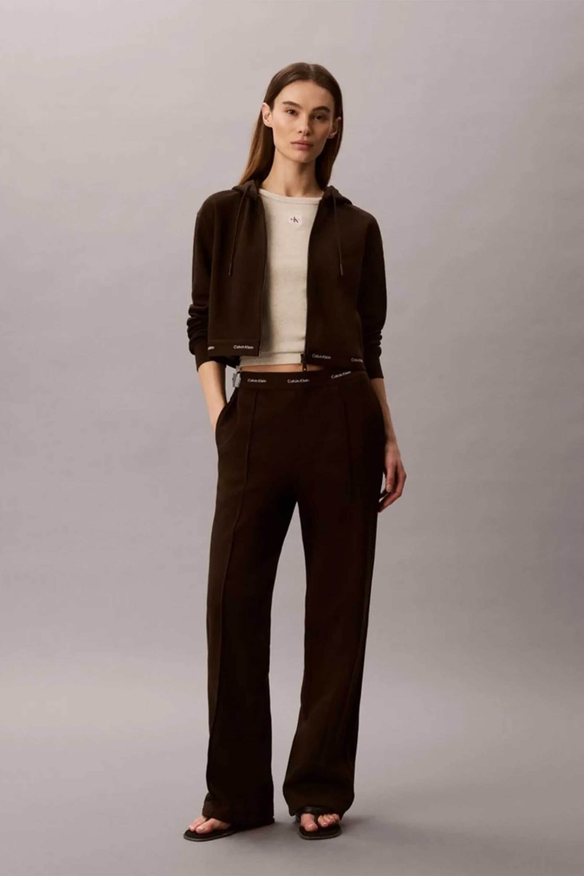 Calvin Klein Jeans γυναικείο παντελόνι φόρμας με logo tape Relaxed Fit