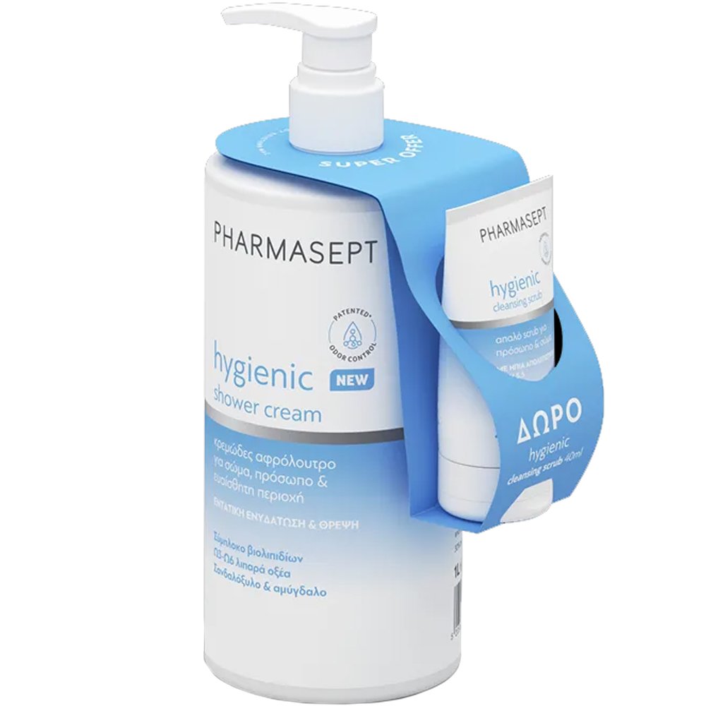 Pharmasept Promo Hygienic Shower Cream 1L & Δώρο Body & Face Cleansing Scrub 40ml