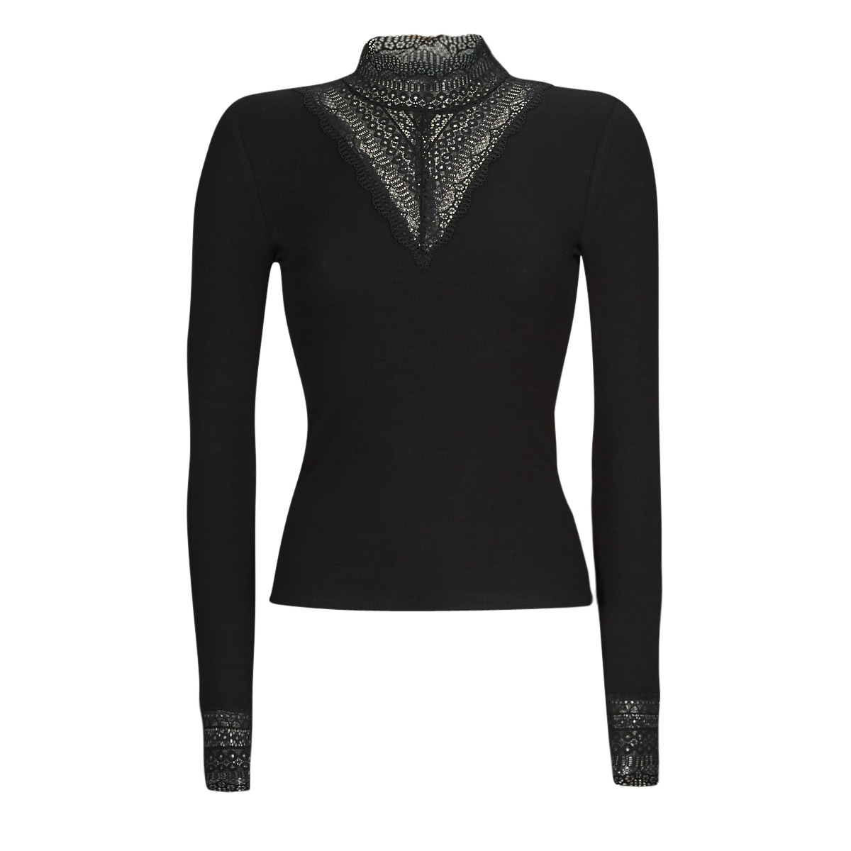 Μπλούζα Only ONLTILDE L/S HIGH NECK LACE TOP JRS