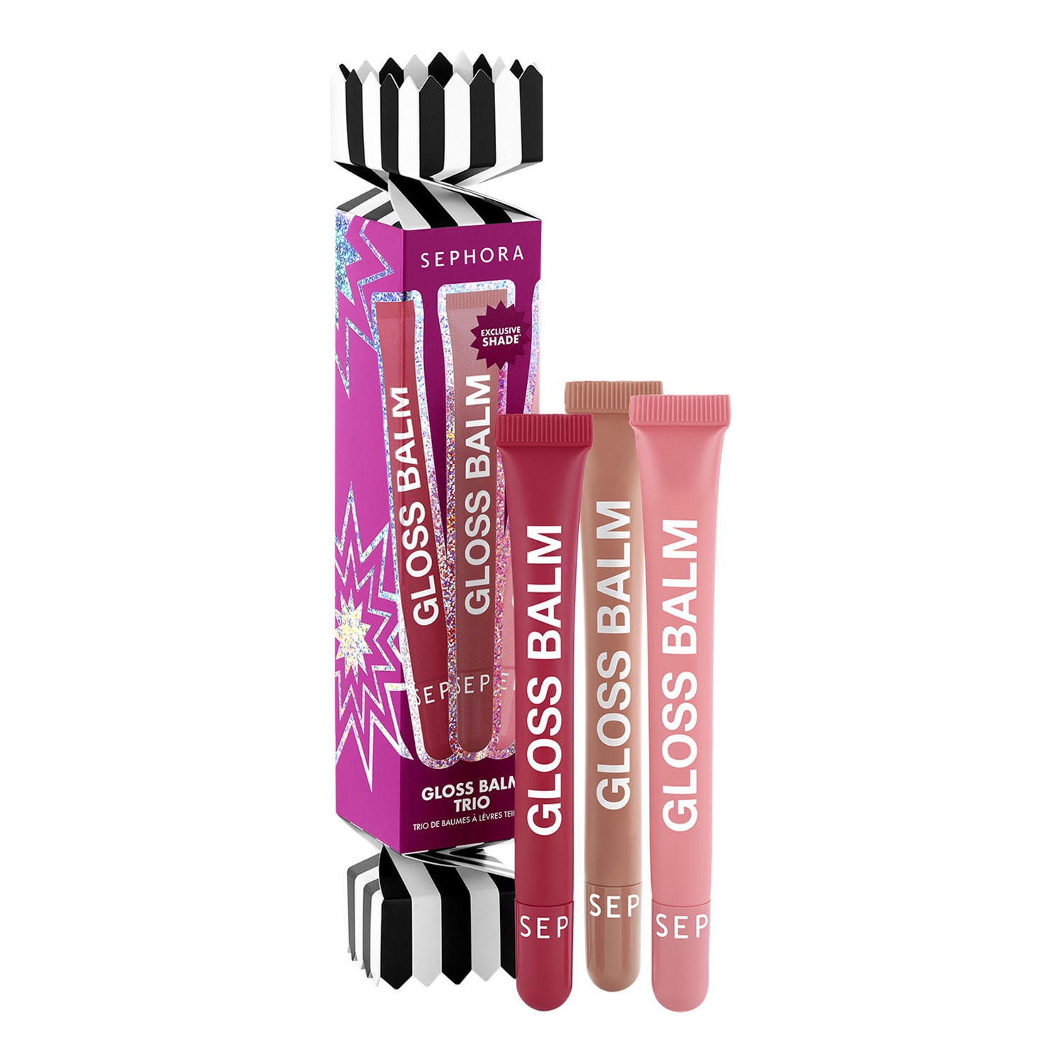 Sephora Collection - GLOSS BALM TRIO - Σετ έγχρωμου balm χειλιών με μια αποκλειστική απόχρωση | 3 τμχ