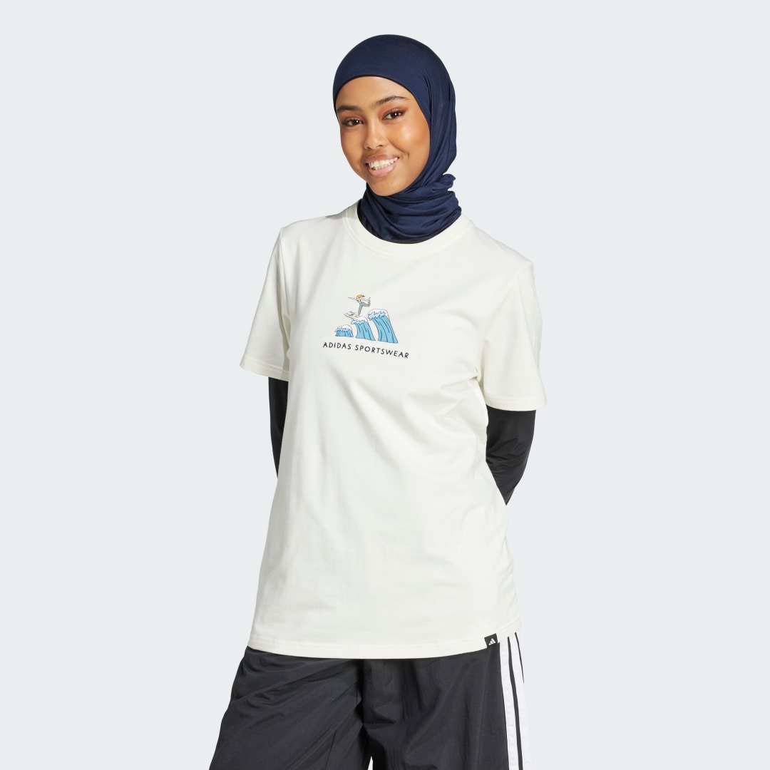 Codes Doodle Surf Graphic T-Shirt