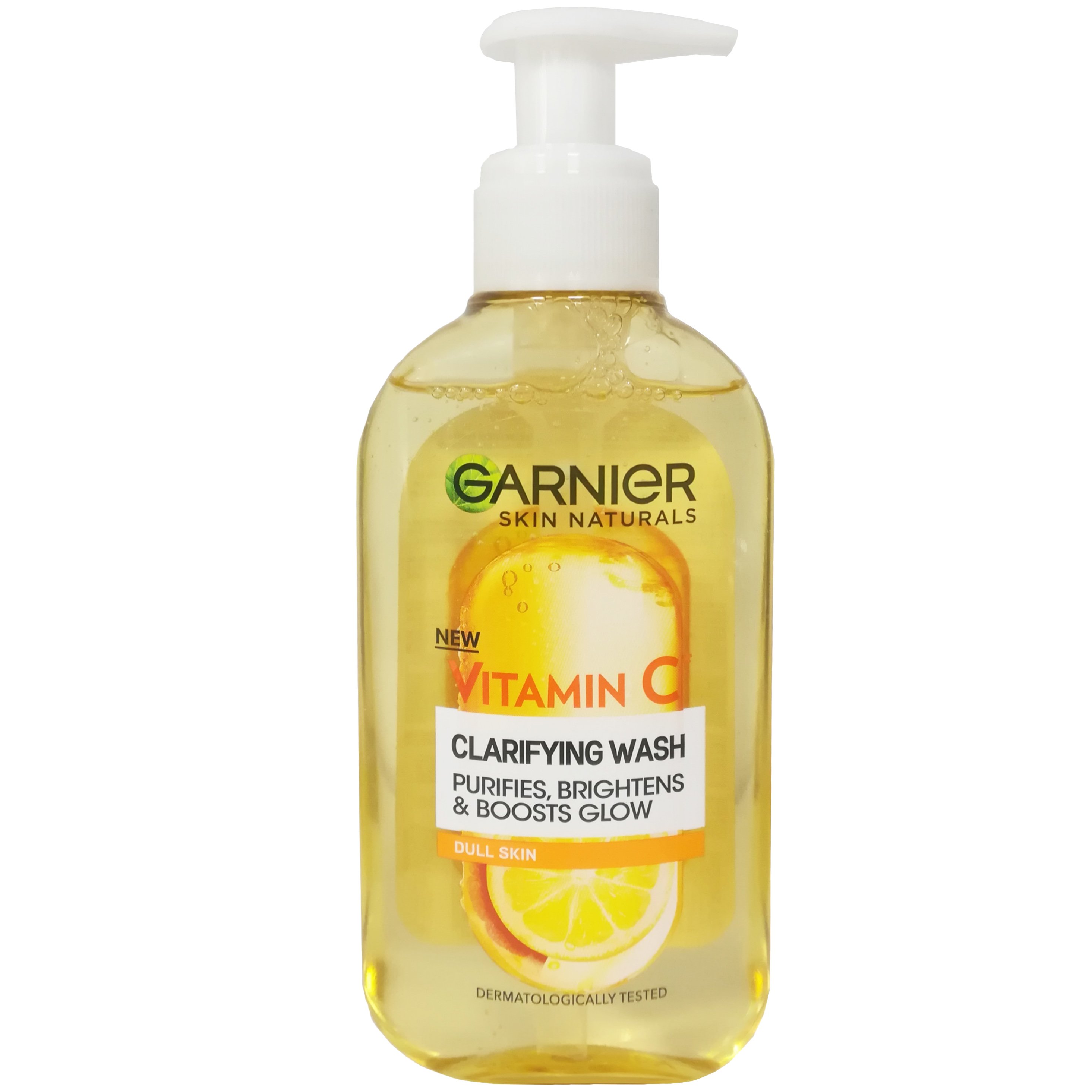 Garnier Skinactive Vitamin C Clarifying Face Wash Gel for Dull Skin Καθημερινό Gel Καθαρισμού Προσώπου με Βιταμίνη C για Λάμψη της Επιδερμίδας 200ml