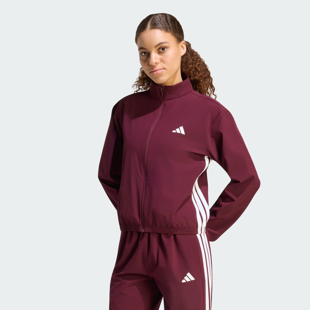 Train Essentials 3-Stripes Woven Warm-Up Jacket