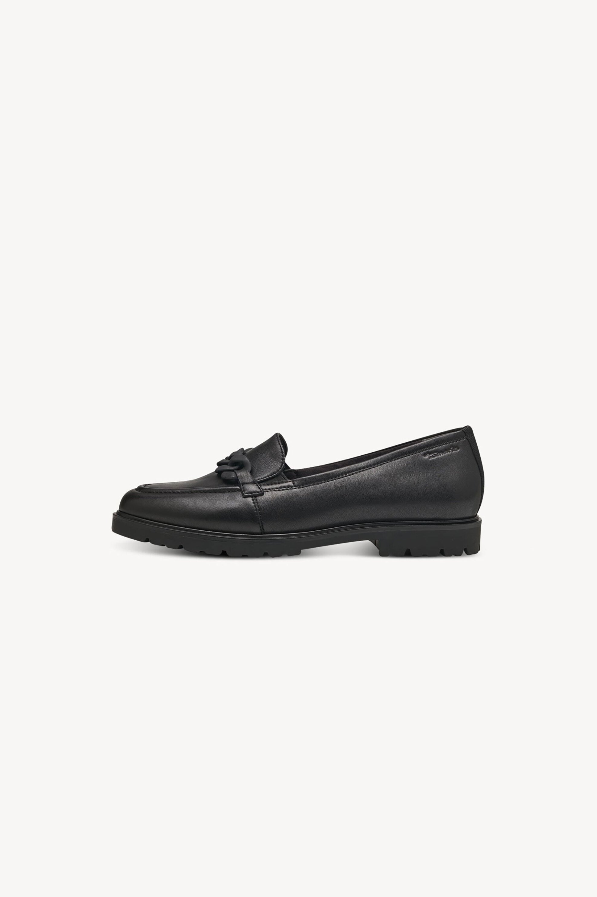 Tamaris γυναικεία loafers μεταλλιζέ με μεταλλική λεπτομέρεια και λογότυπο