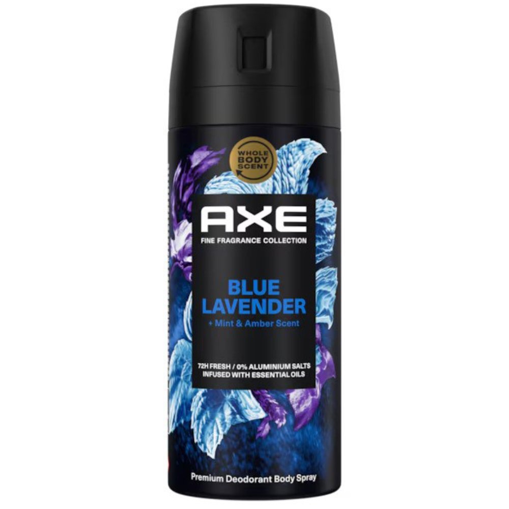 Axe Blue Lavender 72h Fresh Premium Deodorant Body Spray Αποσμητικό Spray με Άρωμα Λεβάντα 150ml