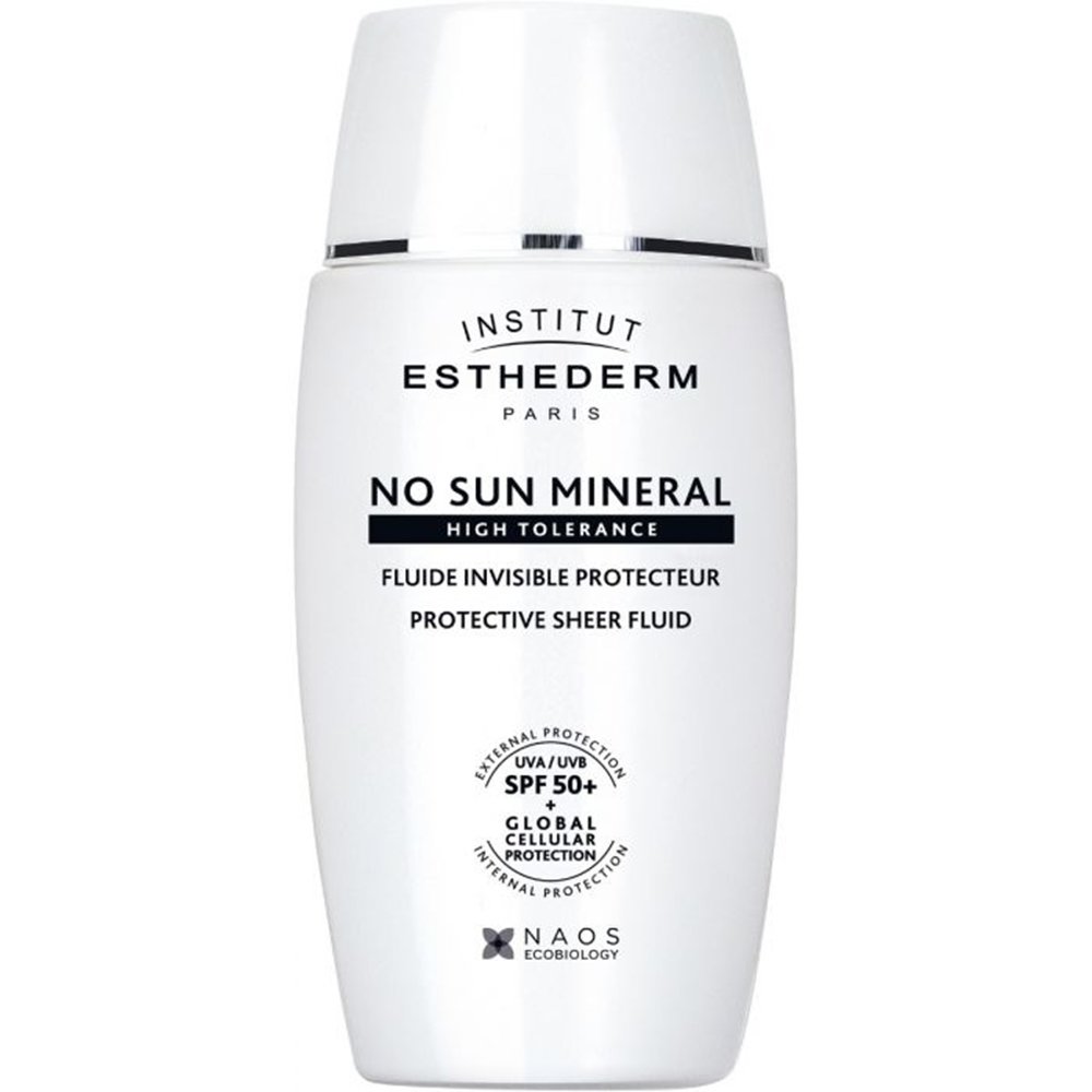 Institut Esthederm No Sun Mineral High Tolerance Fluide Spf50+ Αντηλιακή Κρέμα Προσώπου Πολύ Υψηλής Προστασίας με Φυσικά Φίλτρα Χωρίς Λευκά Σημάδια & Φυσικό Φινίρισμα 40ml