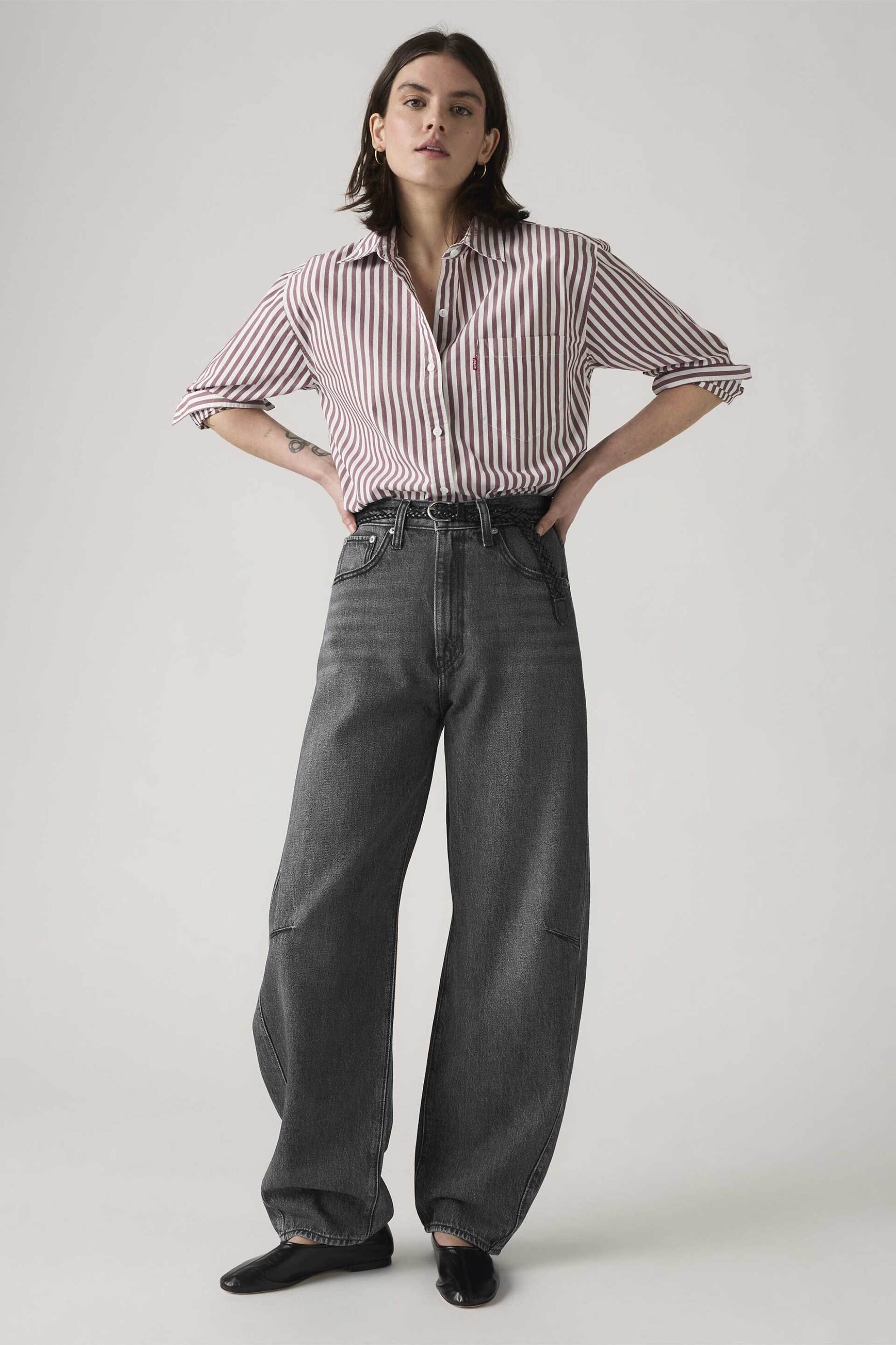 Levi's® γυναικείο ψηλόμεσο τζιν παντελόνι πεντάτσεπο Barrel Fit "Cinch"