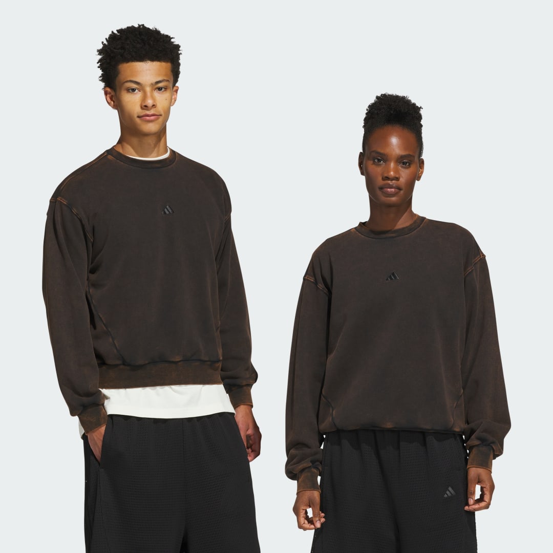 Μπλούζα ADIDAS WASHED FLEECE CREWNECK