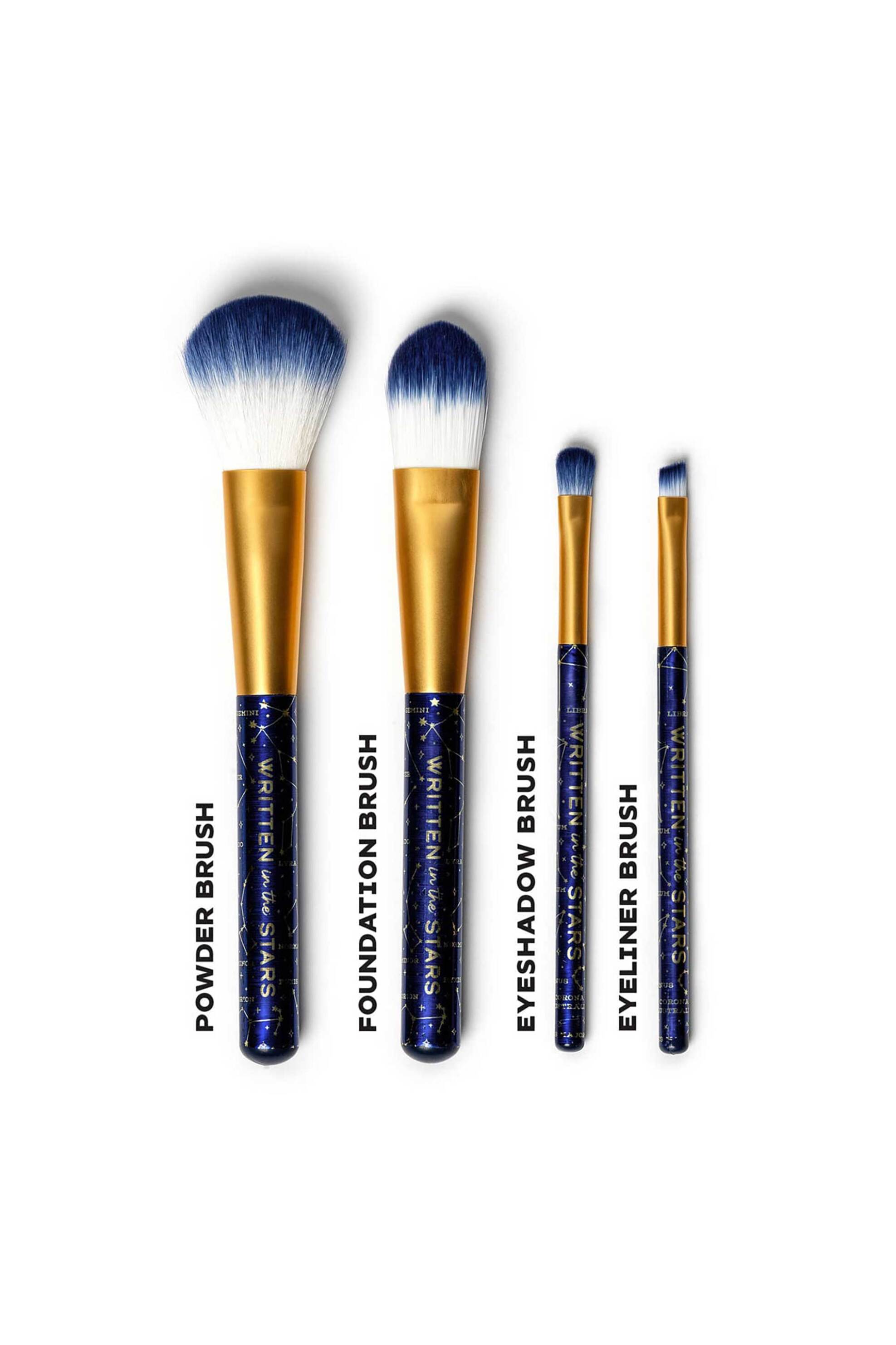 Legami Set of 4 Stars Makeup Brushes - Oh My Glow!